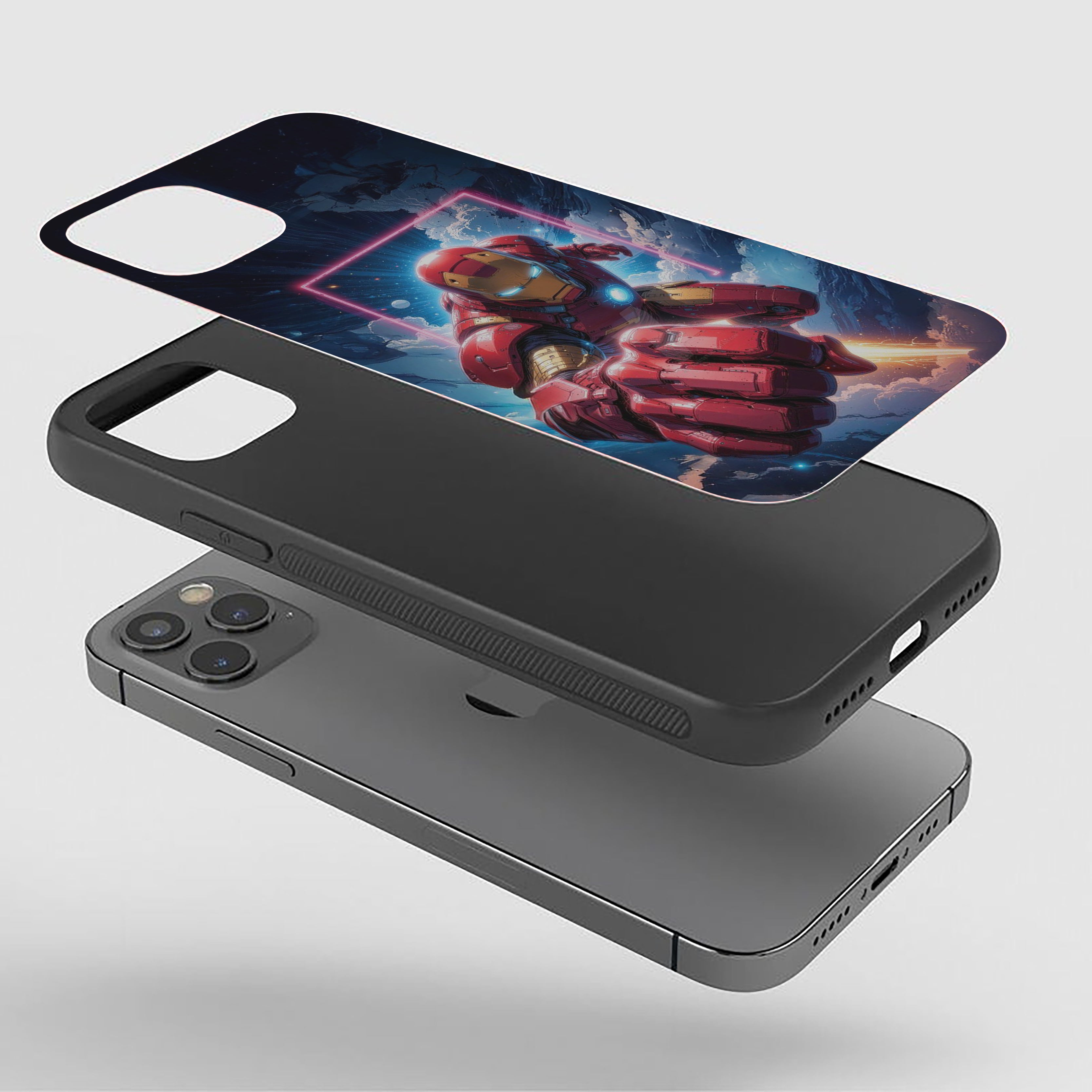 Power Core Iron Man Silicone Armored Phone Case