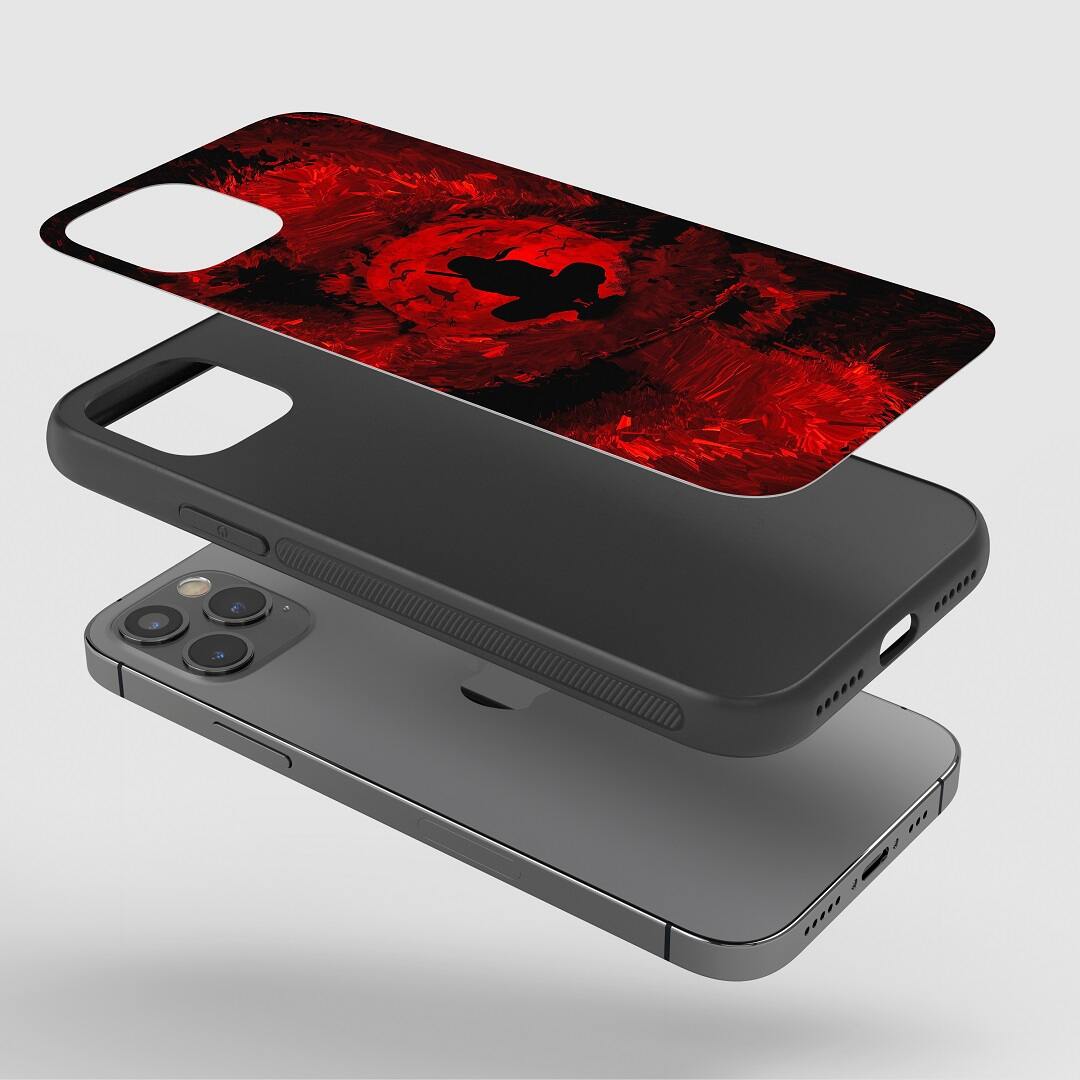 Itachi Red Moon Silicone Armored Phone Case