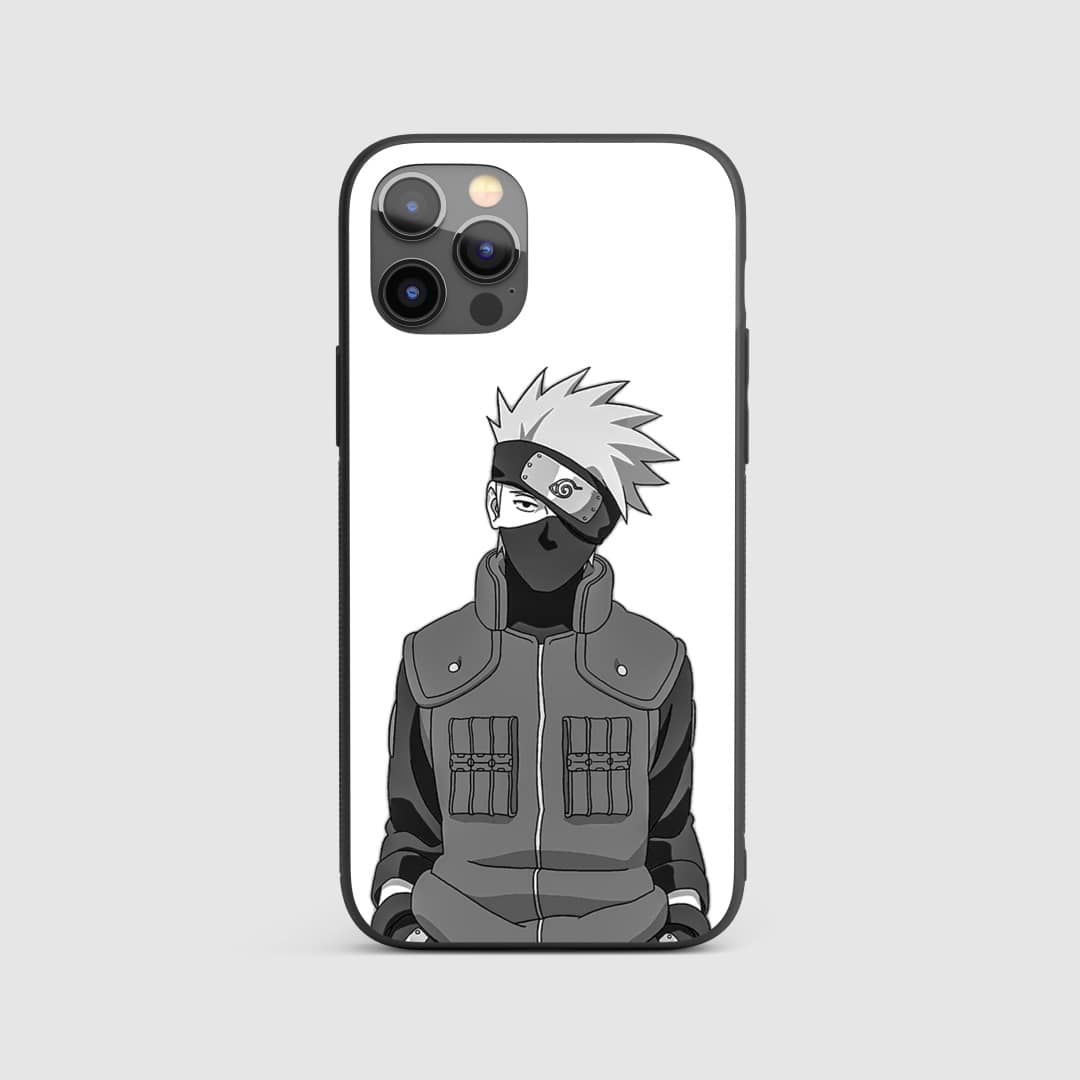 Kakashi White Silicone Armored Phone Case