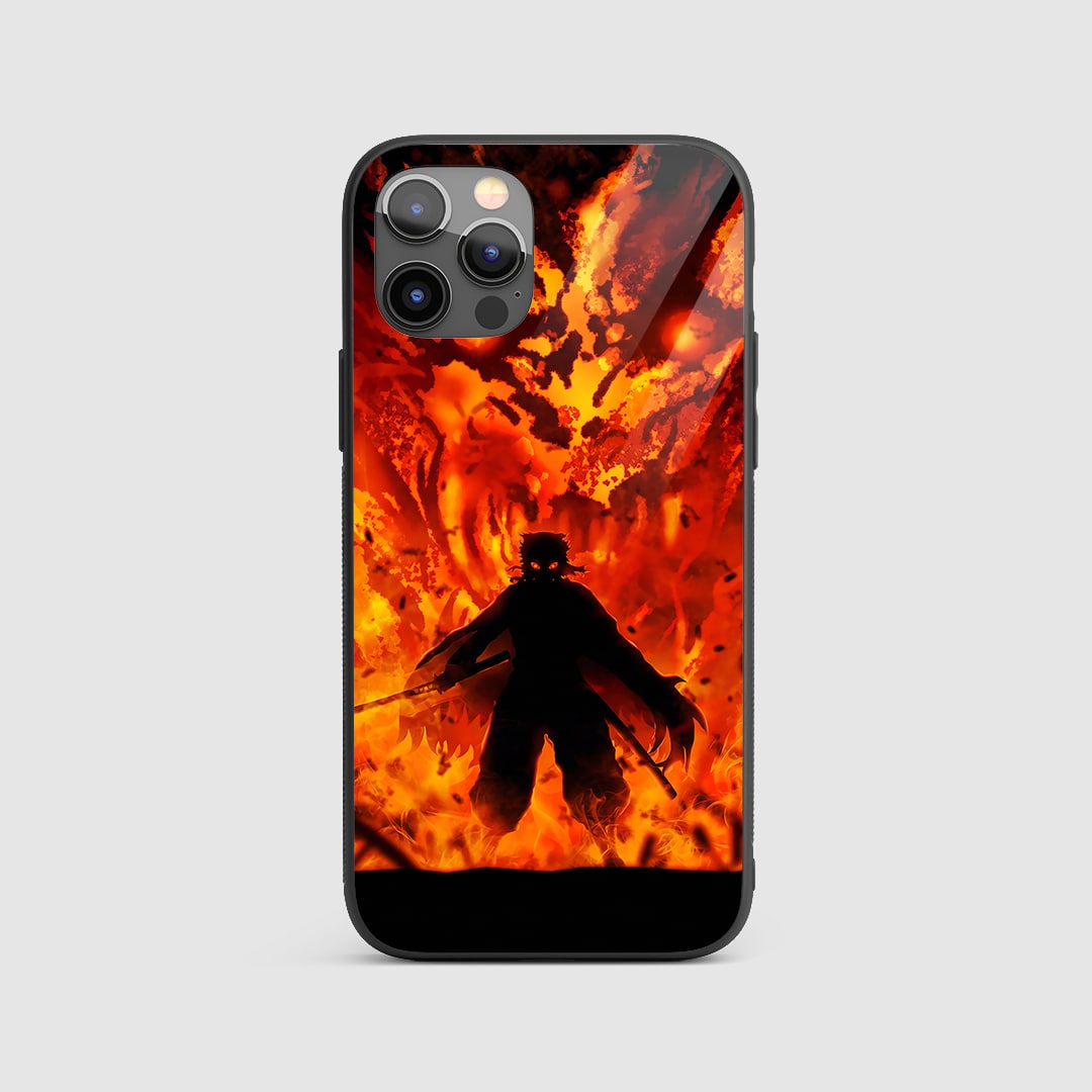 Kyojuro Fire Silicone Armored Phone Case