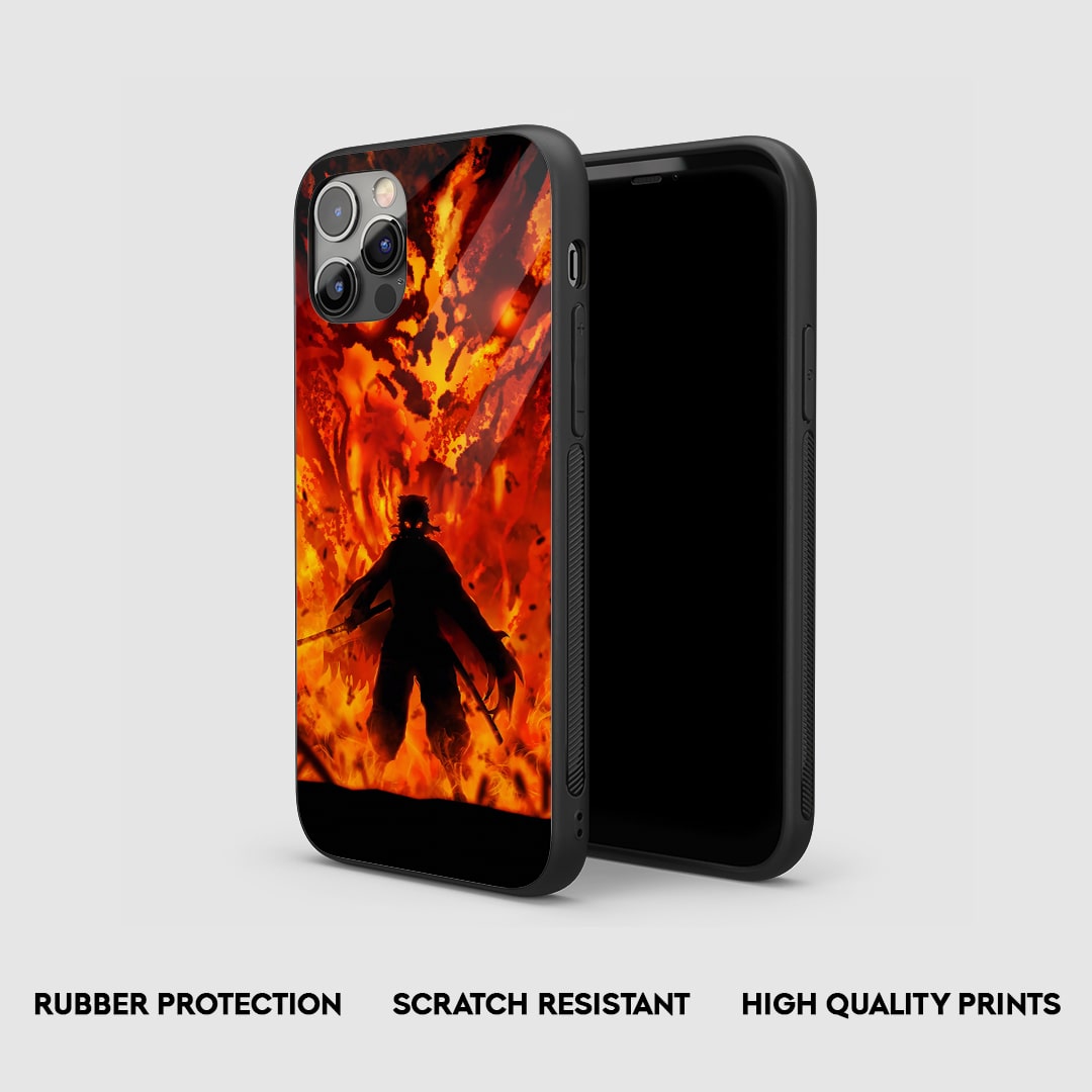 Kyojuro Fire Silicone Armored Phone Case