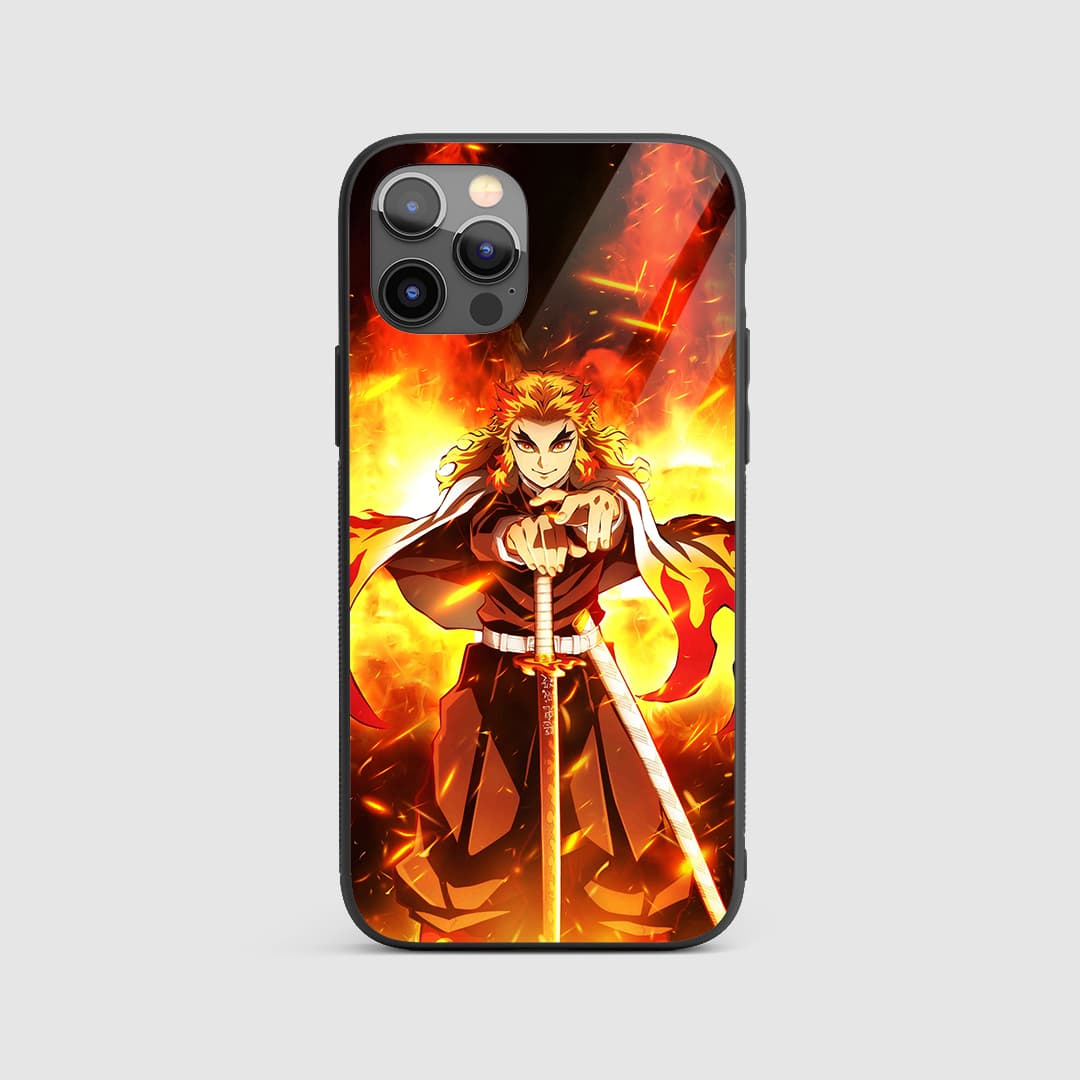 Kyojuro Flame Silicone Armored Phone Case