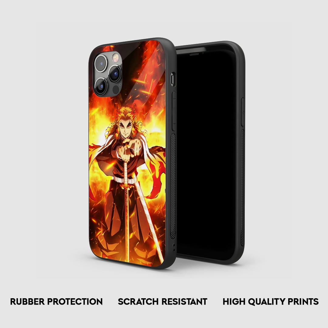 Kyojuro Flame Silicone Armored Phone Case