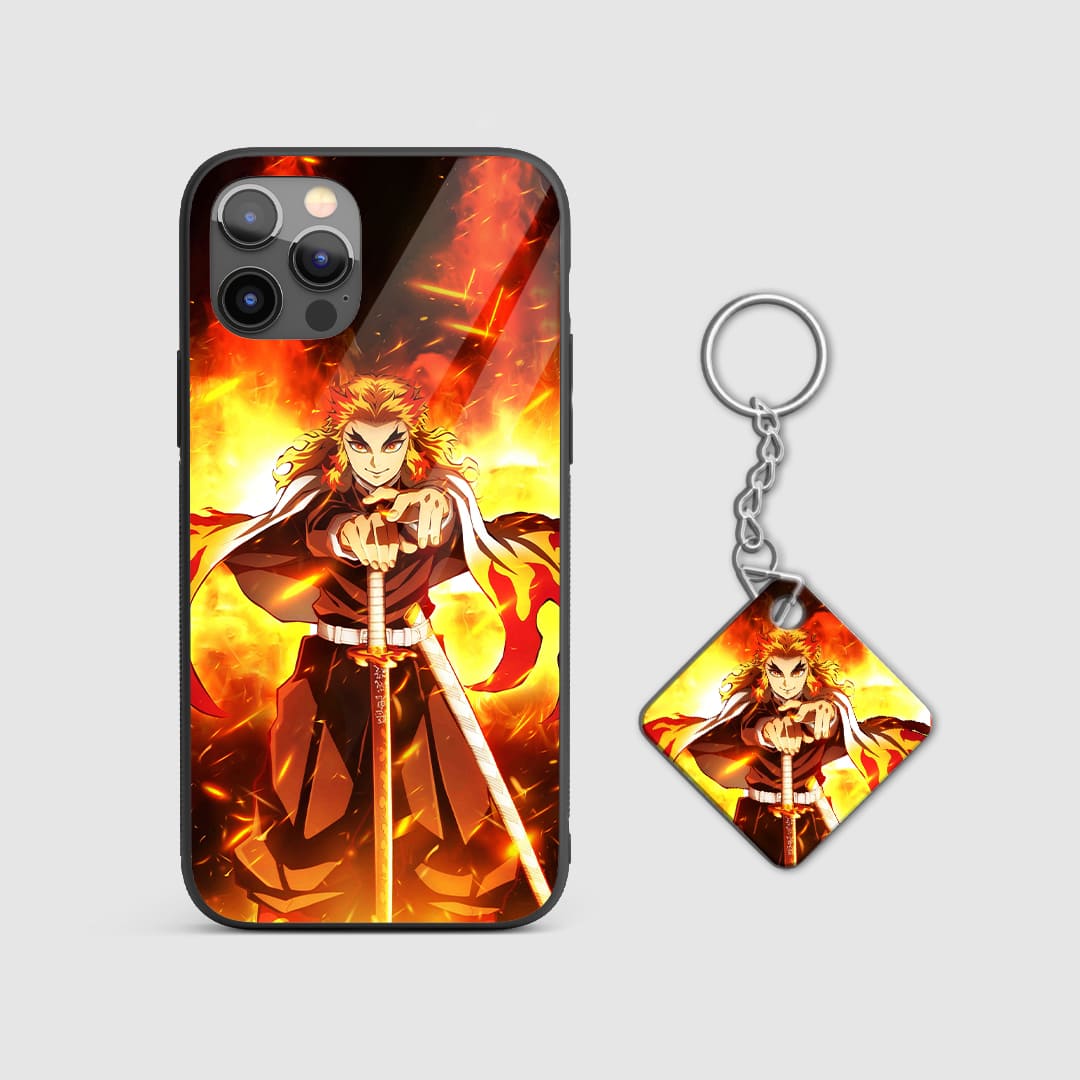 Kyojuro Flame Silicone Armored Phone Case