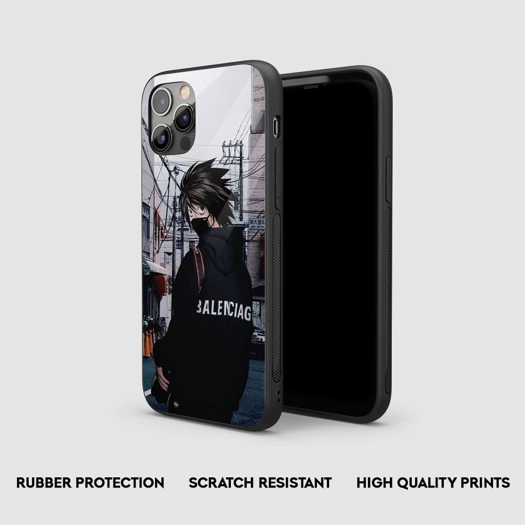 L Graphic Silicone Armored Phone Case