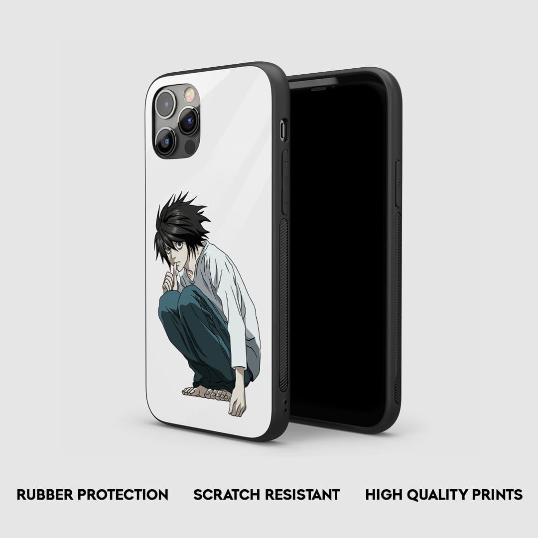 L Sitting Silicone Armored Phone Case