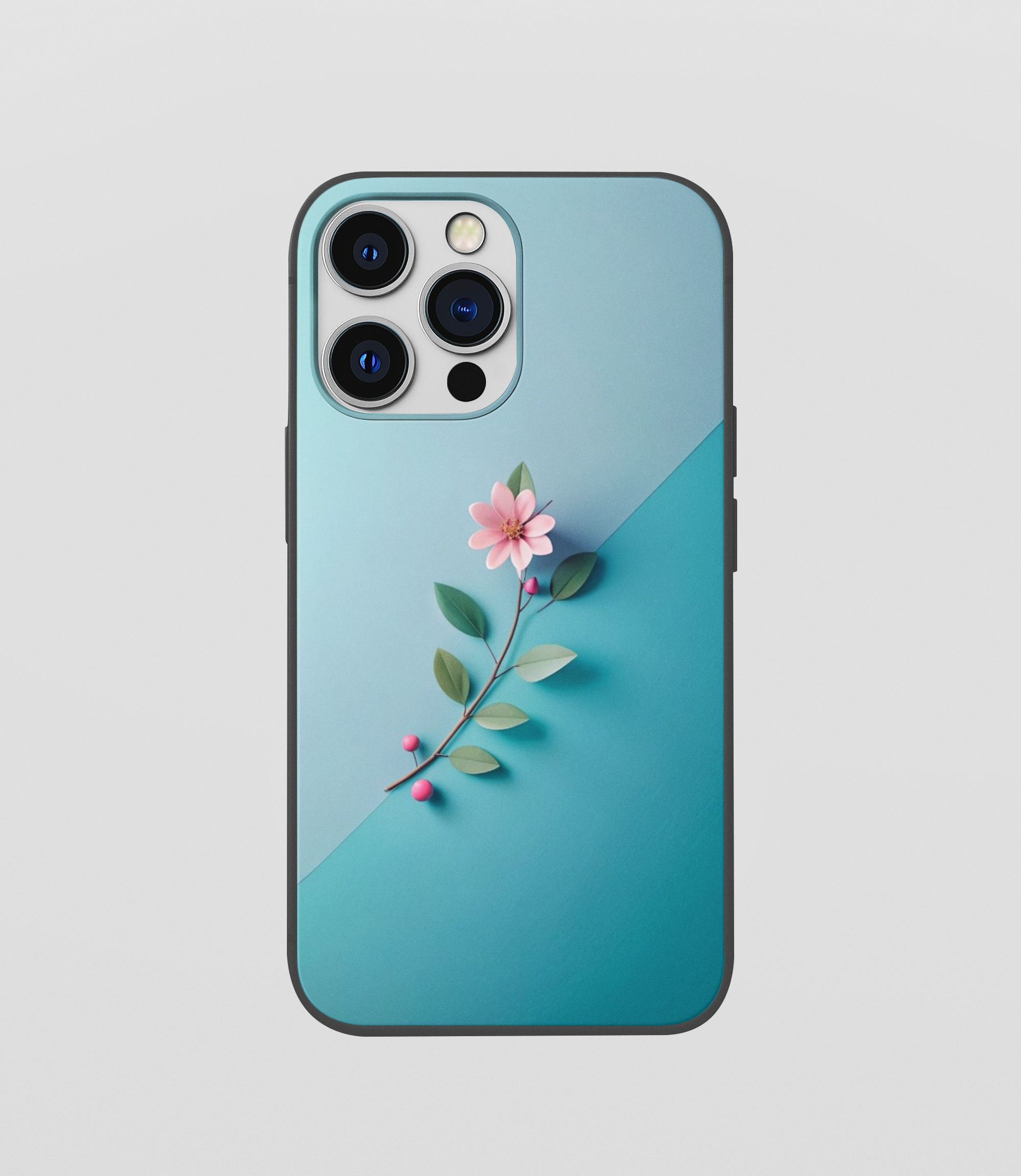 Pink Cosmos Flower Glossy Silicone Mobile Case