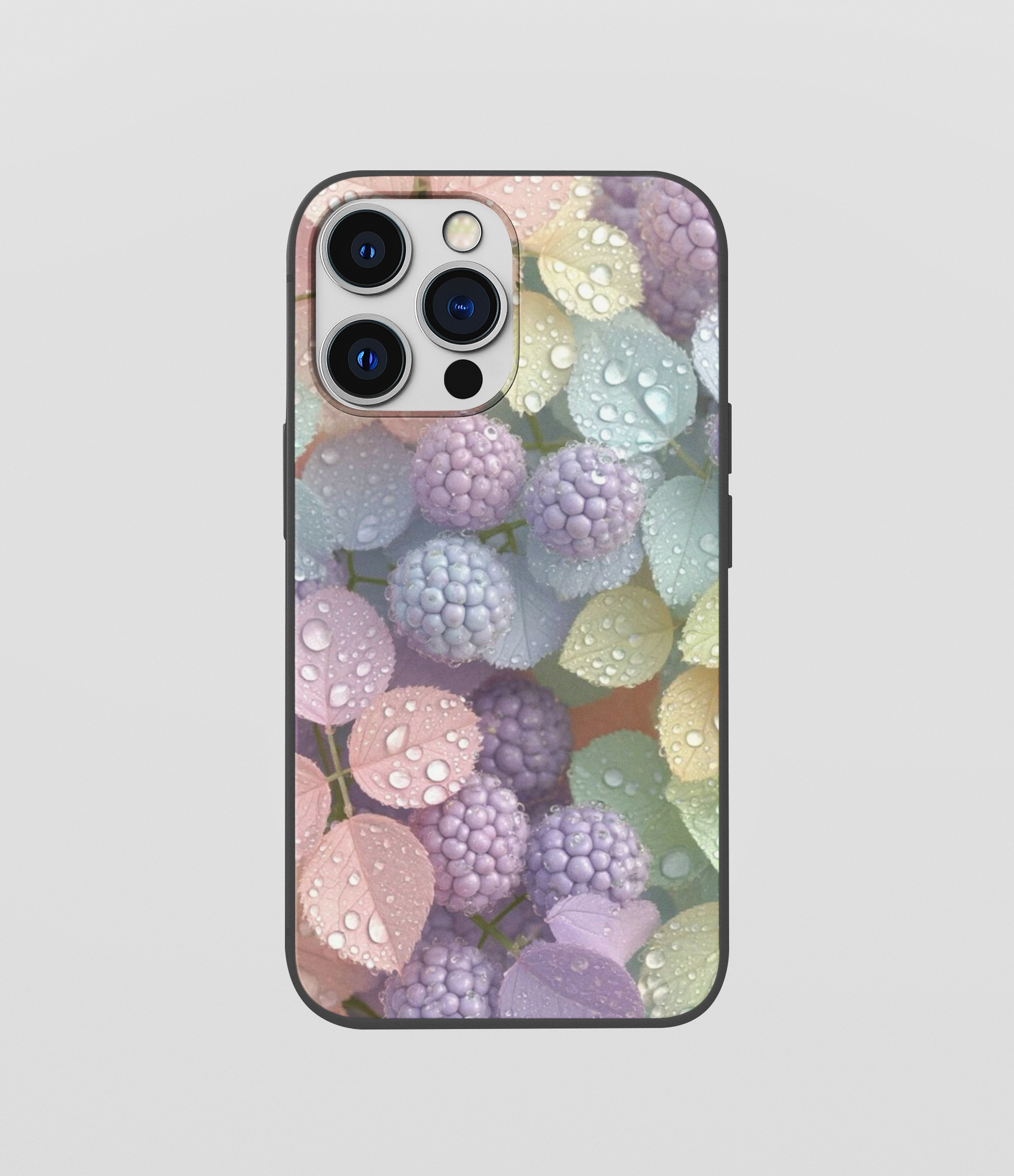 Multi Color Beautiful Leaf Glossy Silicone Mobile Case