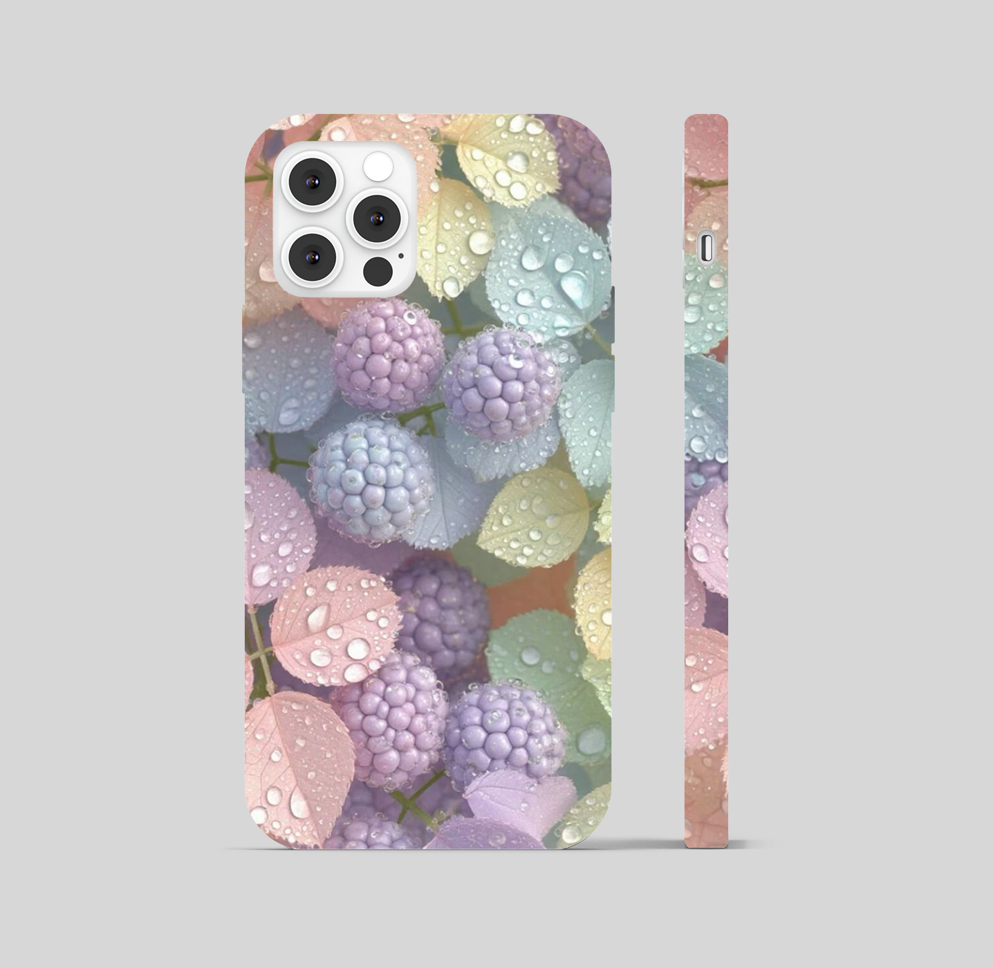 Multi Color Leaf With Water Drop Phone Cover