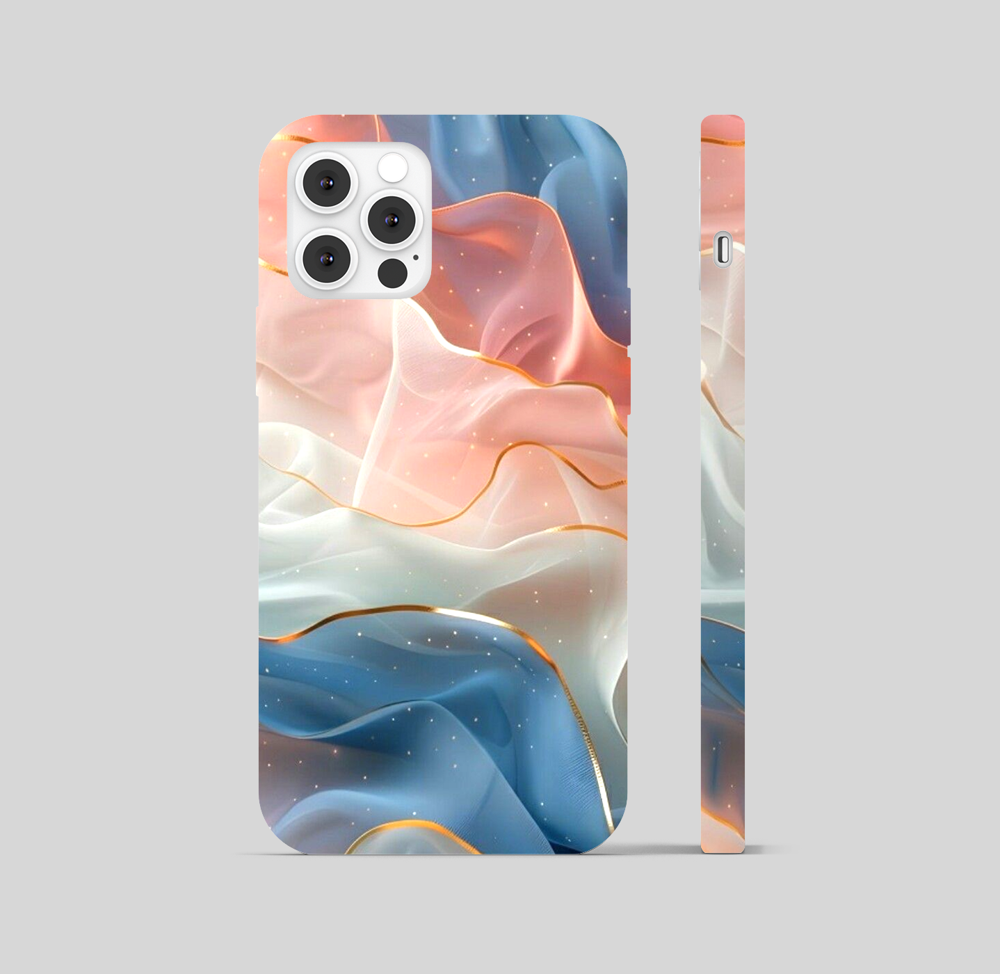 Multi Color with Golden Line Phone Cover
