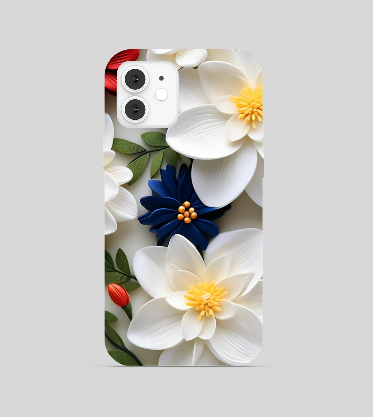 Multi Color Flower with White Phone Cover