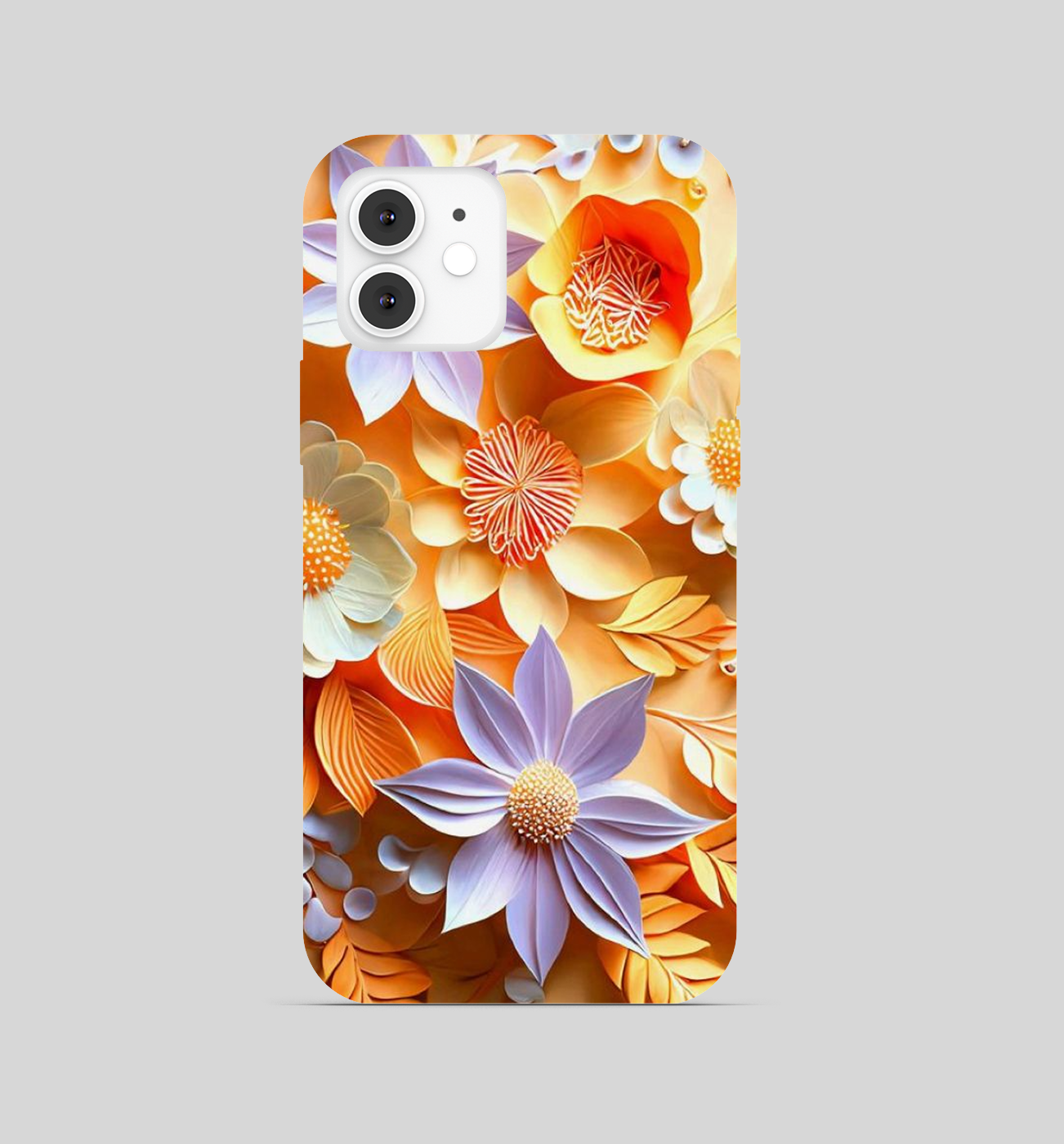 Multi Color Flower with Yellow Phone Cover