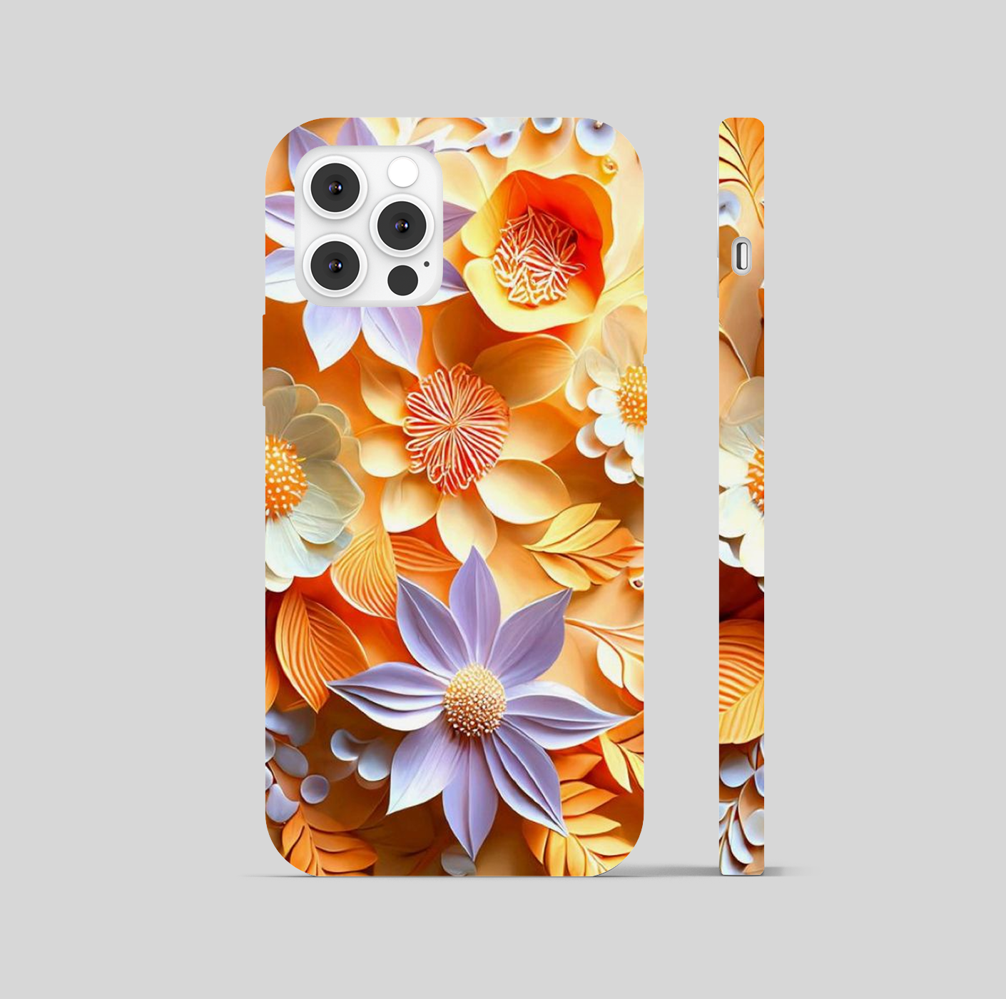 Multi Color Flower with Yellow Phone Cover