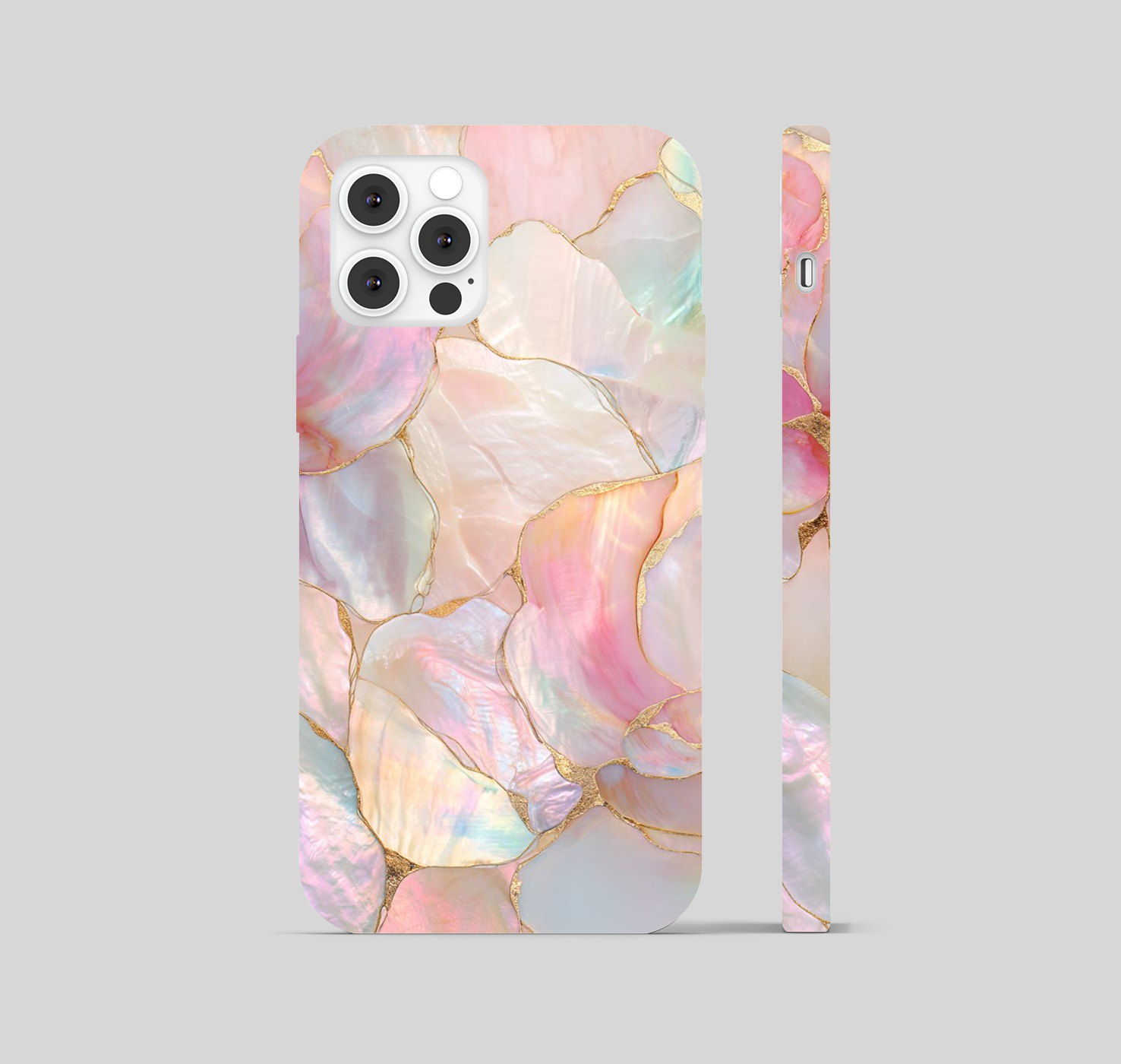 Multi Color Flower with Golden Border Phone Cover
