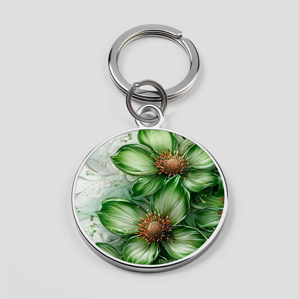 Green Color Flower Theme Phone Cover