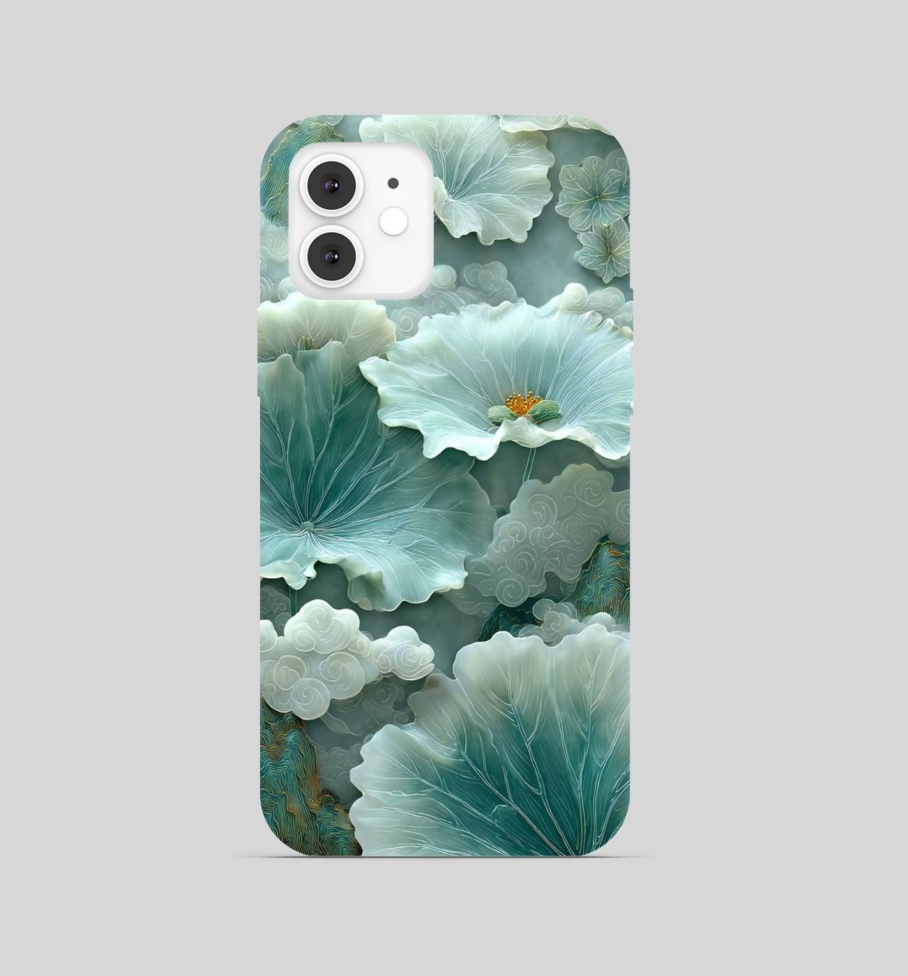 White Lotus Flowers Theme Phone Cover