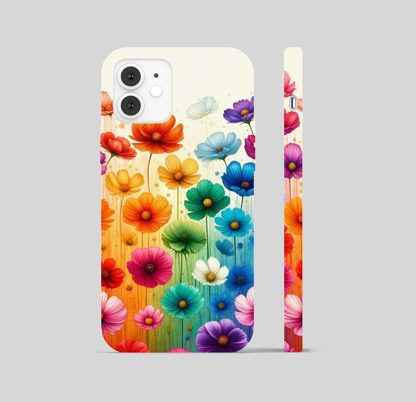 Multi Color Flowers Theme Phone Cover