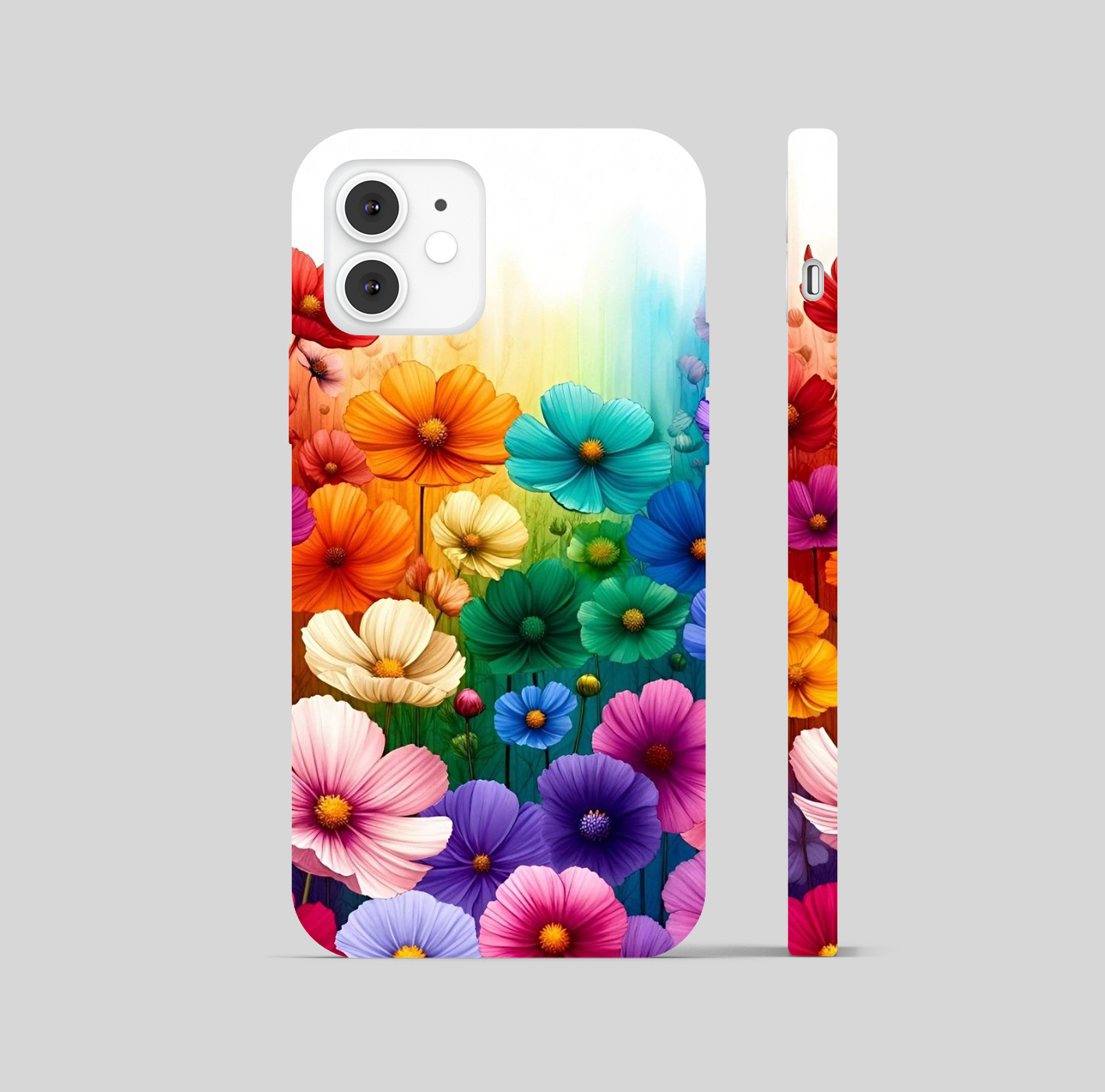 Multi Color Flowers Theme Phone Cover