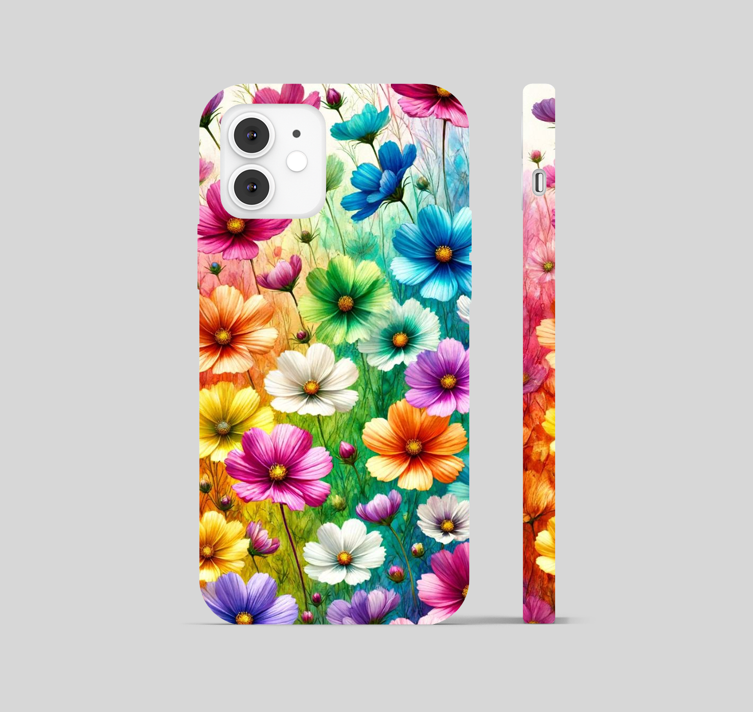 Multi Color Flowers Theme Phone Cover