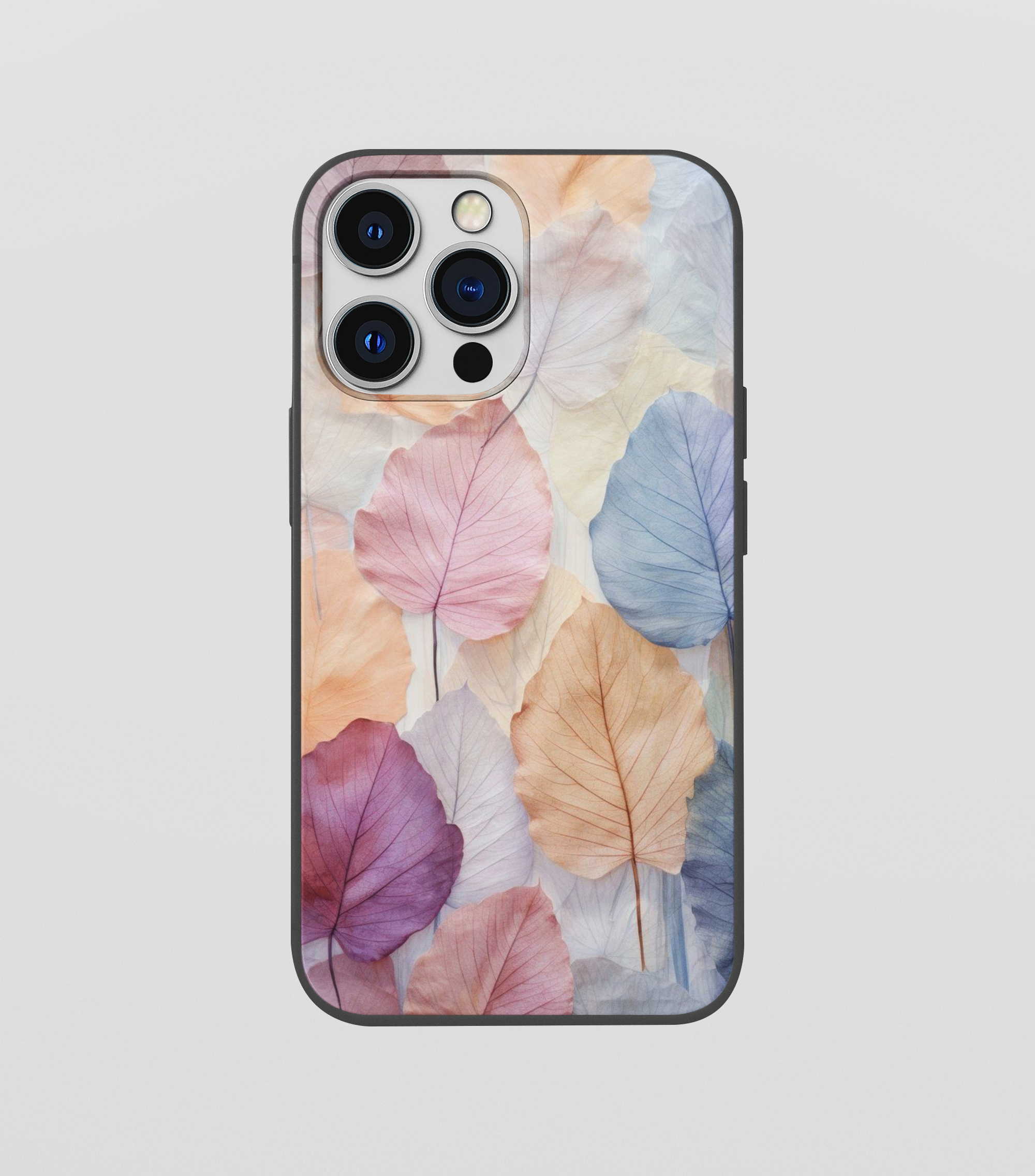 Multi Color Leaf Glossy Silicone Mobile Case