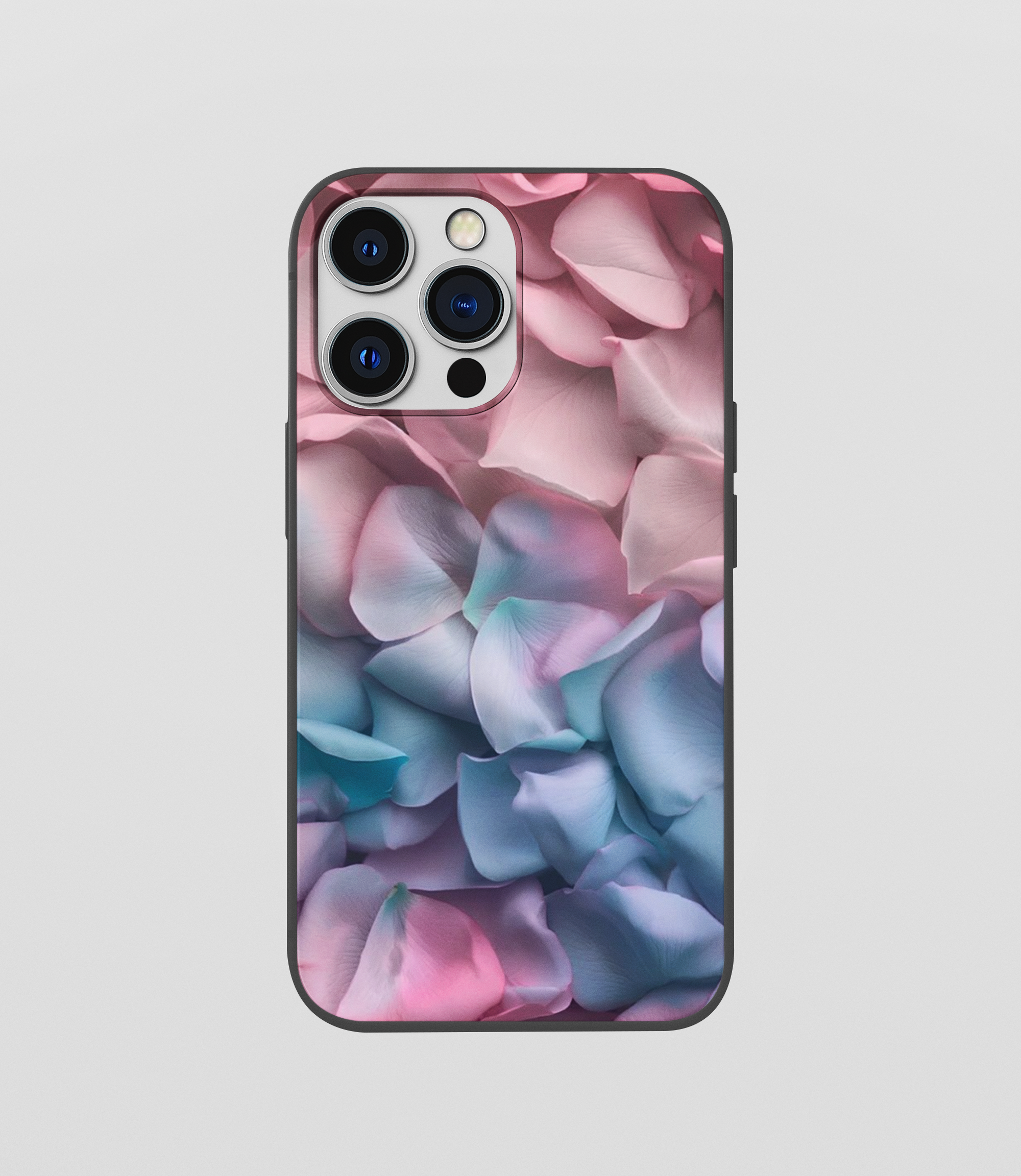 Multi Pink Rose Leaf Glossy Silicone Mobile Case