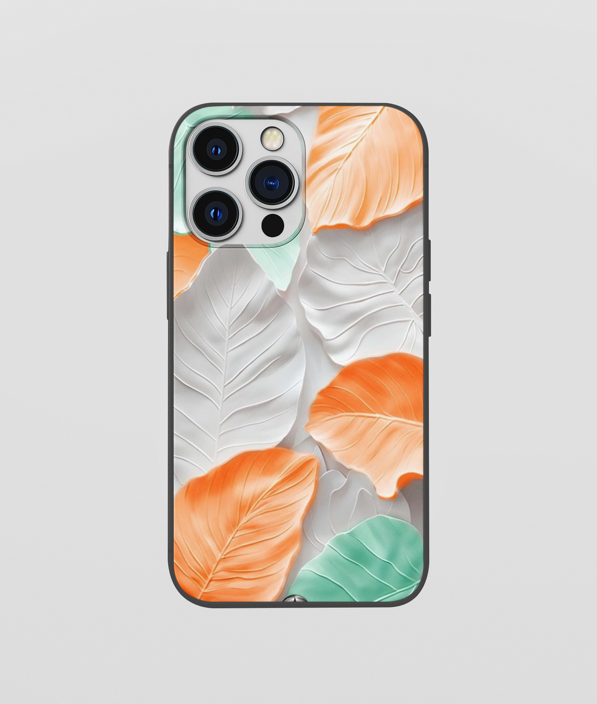 Multi Color Flower Leaf Glossy Silicone Mobile Case
