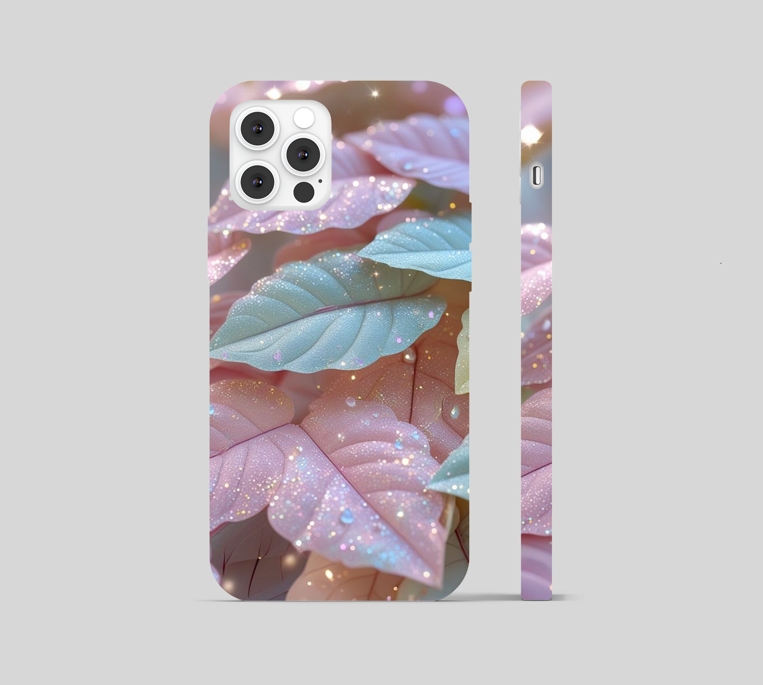 Multi Colour Glow Big Leaf Phone Cover