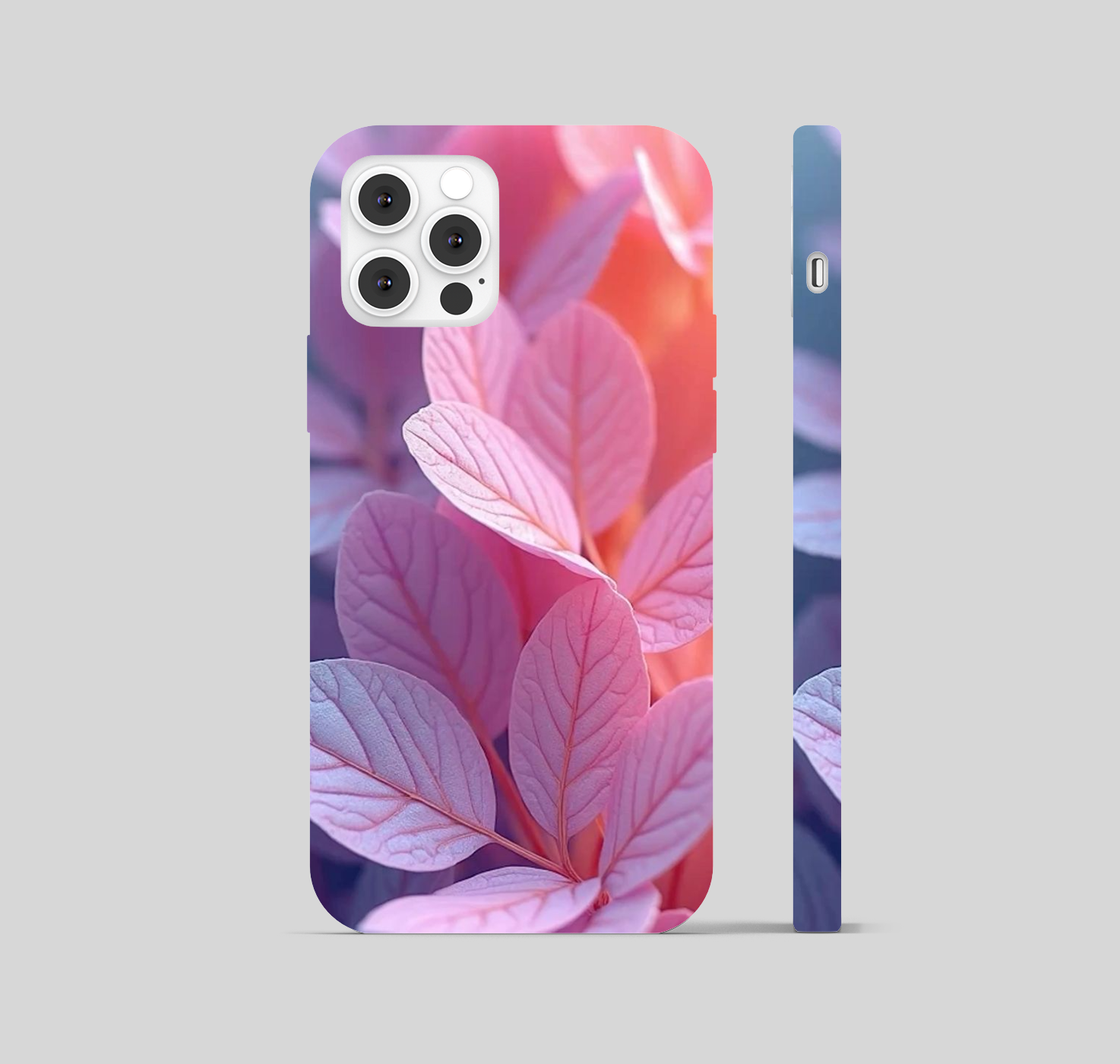 Multi Pink Leaf Aesthetic Phone Cover