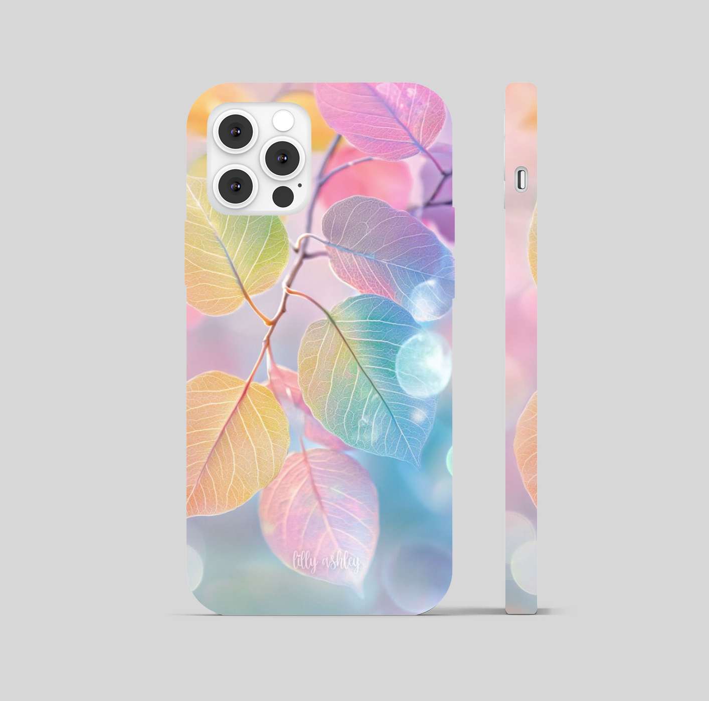 Multi Leaf with Soft Pastel Color Pattern Phone Cover