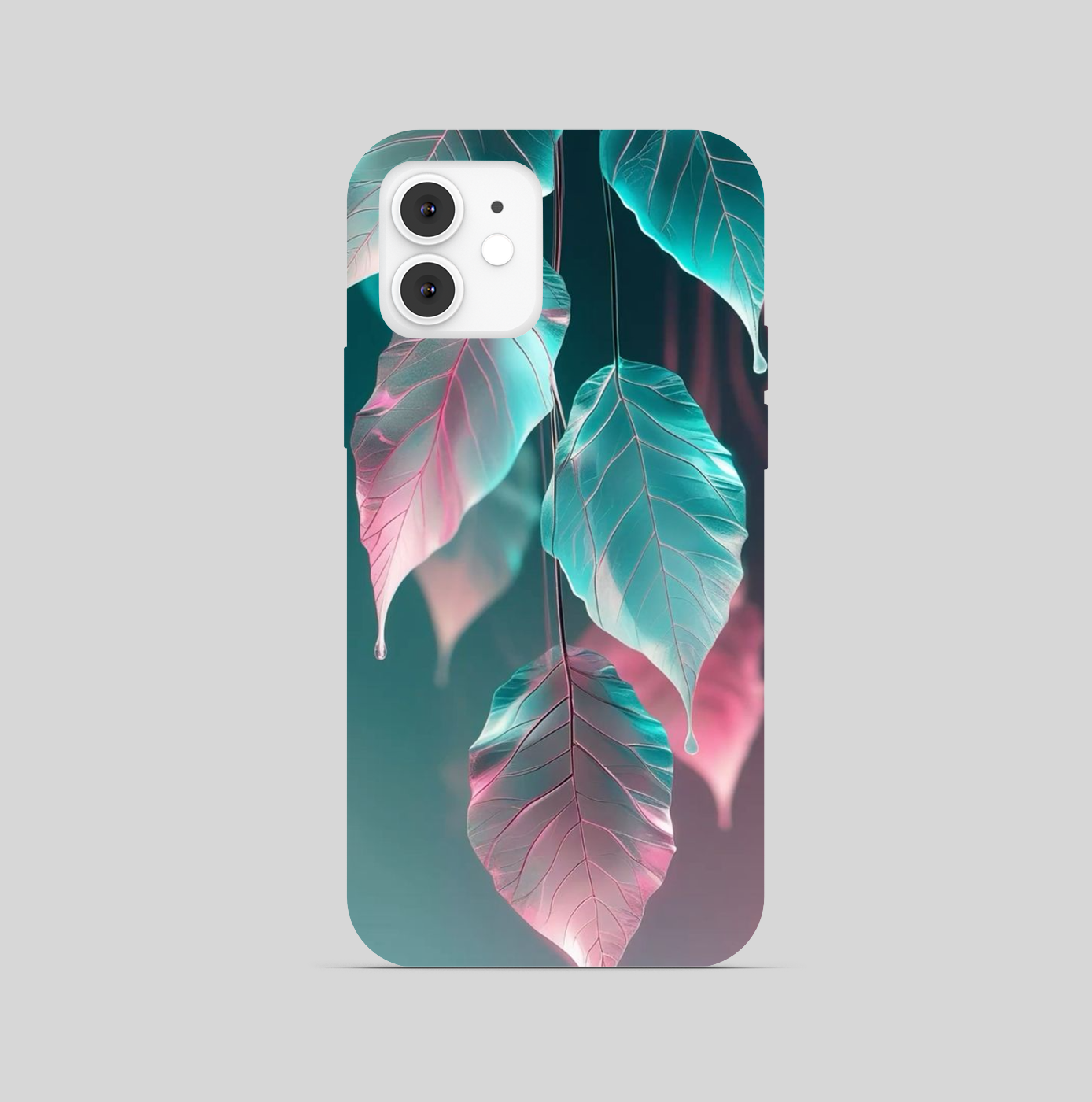 Multi Leaf Pink a Blue Color Phone Cover