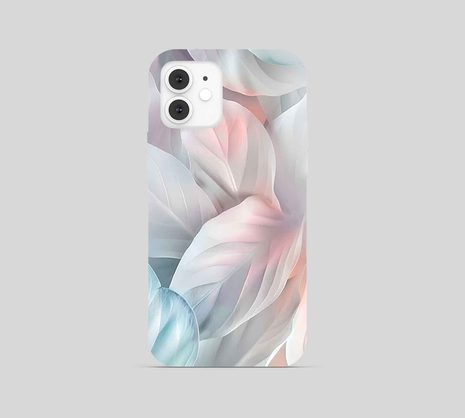 Multi Color White Leaf Theme Phone Cover