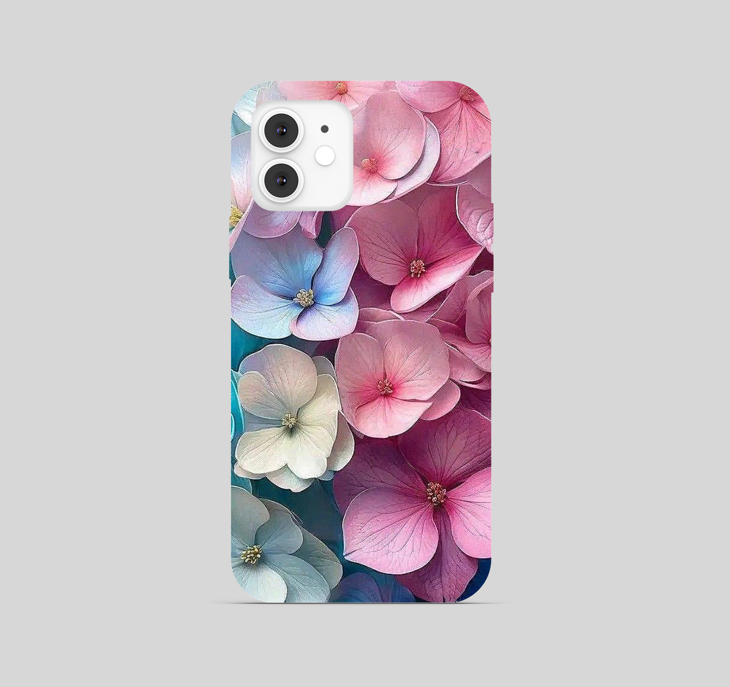Multi Color French Hydrangea Flower Phone Cover