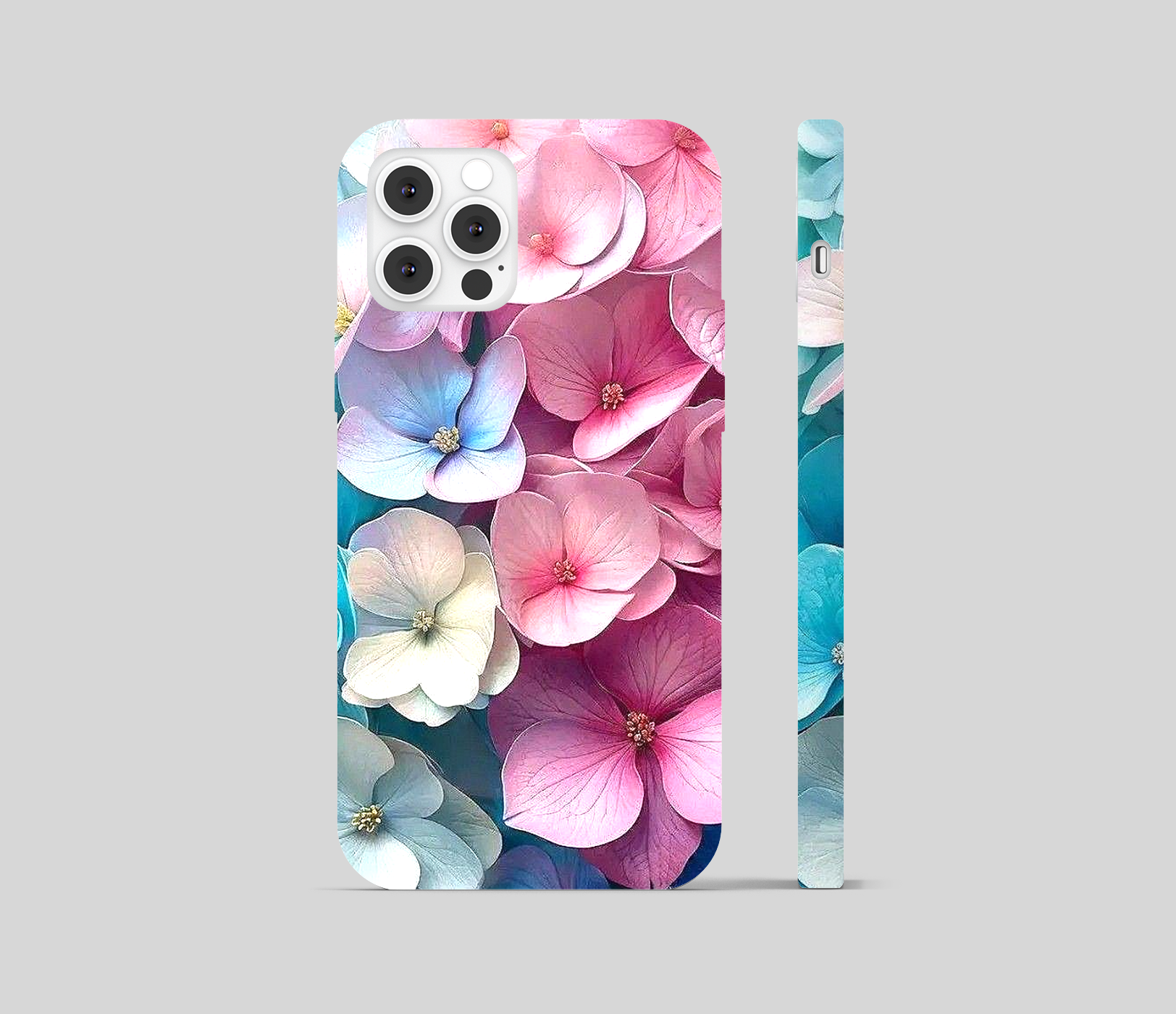 Multi Color French Hydrangea Flower Phone Cover
