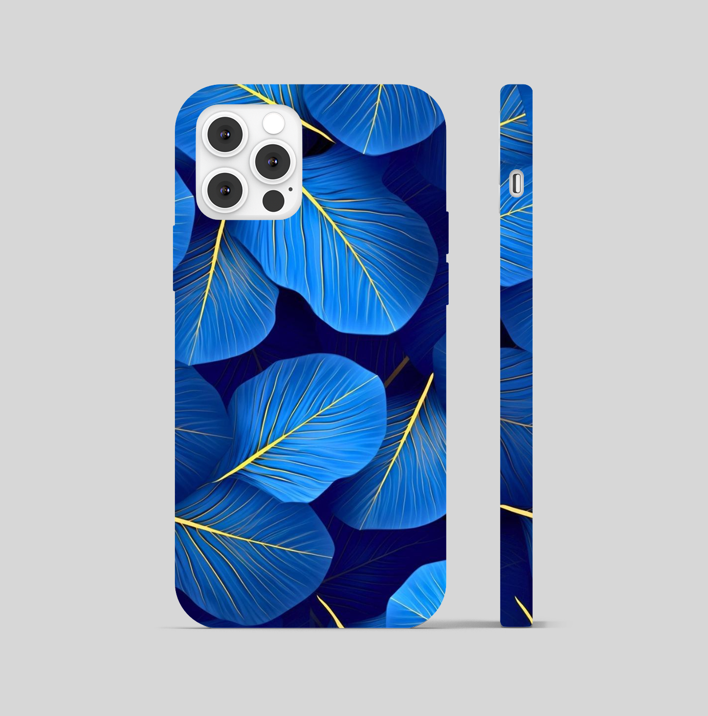 Multi Blue Leaf Phone Cover