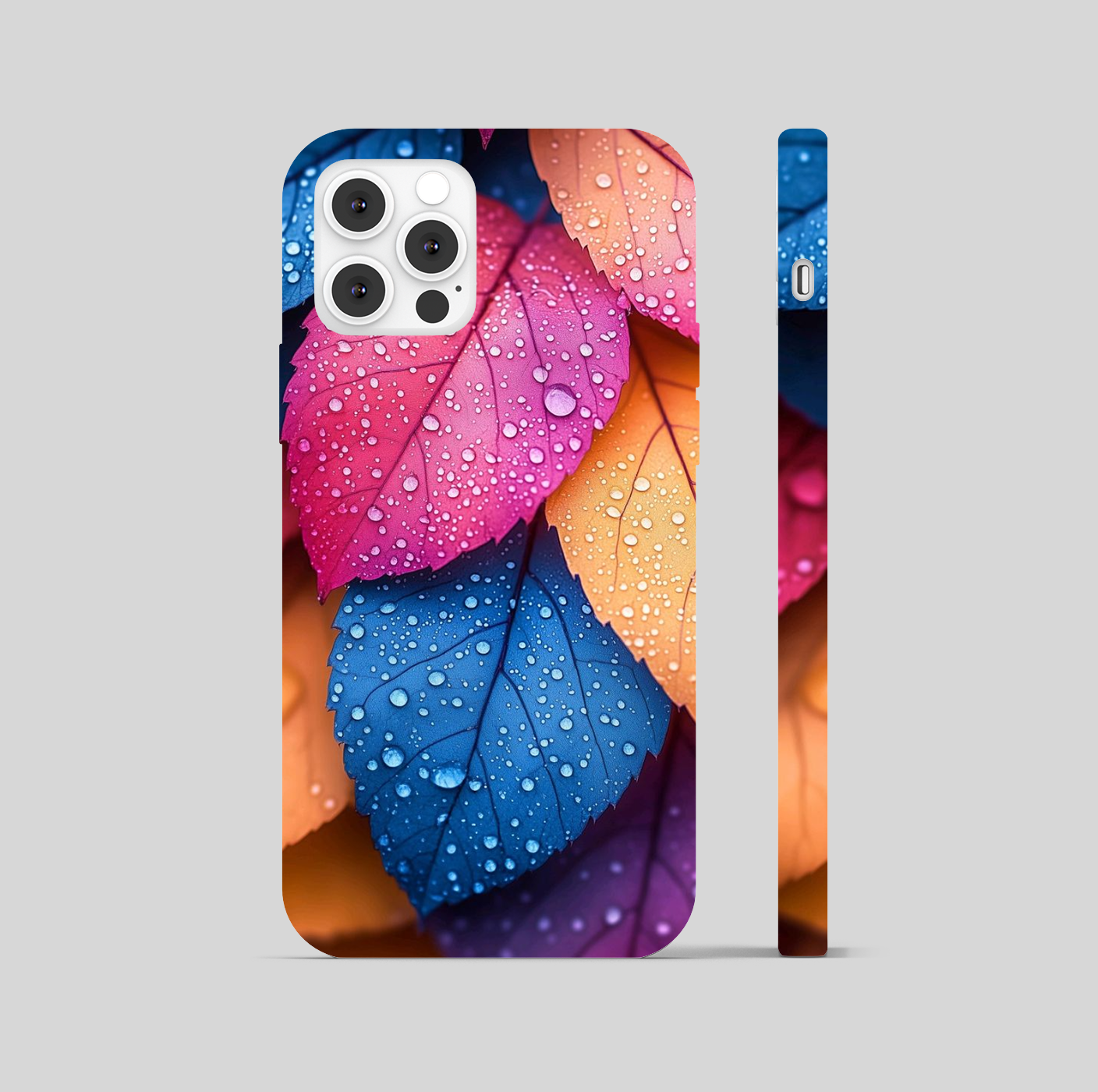 Multi Colours Water Drop  Leaf Phone Cover