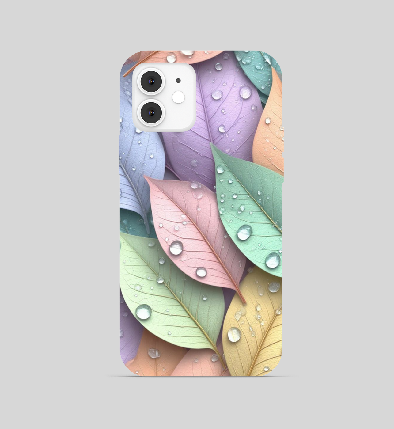 Multi Colours Water Drop Large Leaf Phone Cover