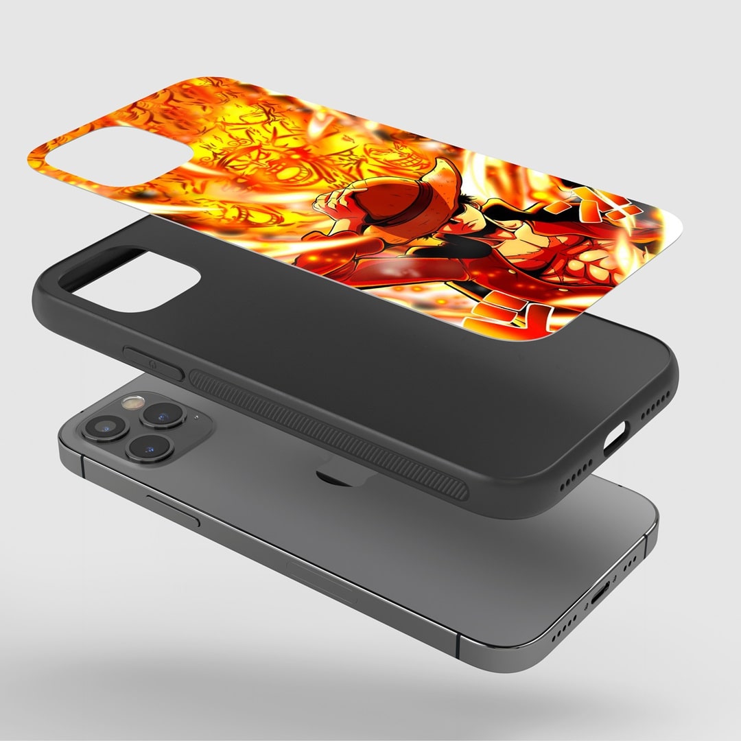 Luffy Flame Silicone Armored Phone Case