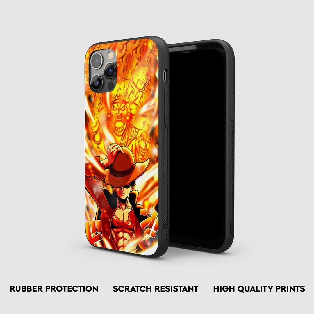 Luffy Flame Silicone Armored Phone Case