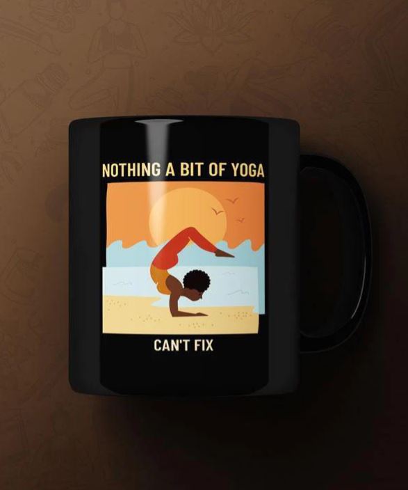 Yoga can fix it all Printed Premium Mug