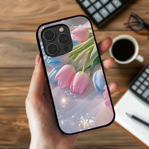 Multi Color Flower with Pink Phone Cover