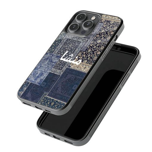 Blue Manshaa Patchwork Mobile Cover