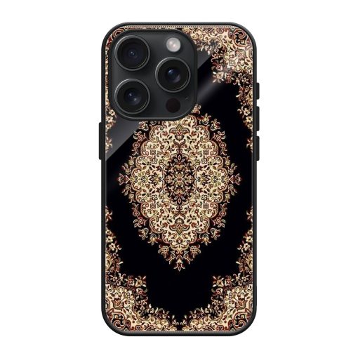 Black Persian Rug Pattern Mobile Cover