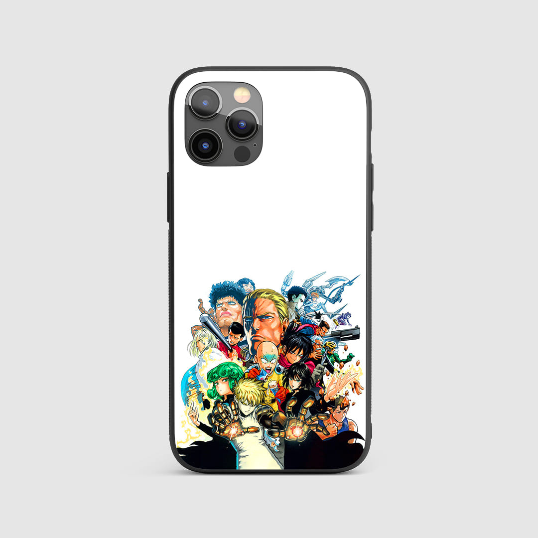 One Punch Man White Silicone Armored Phone Case