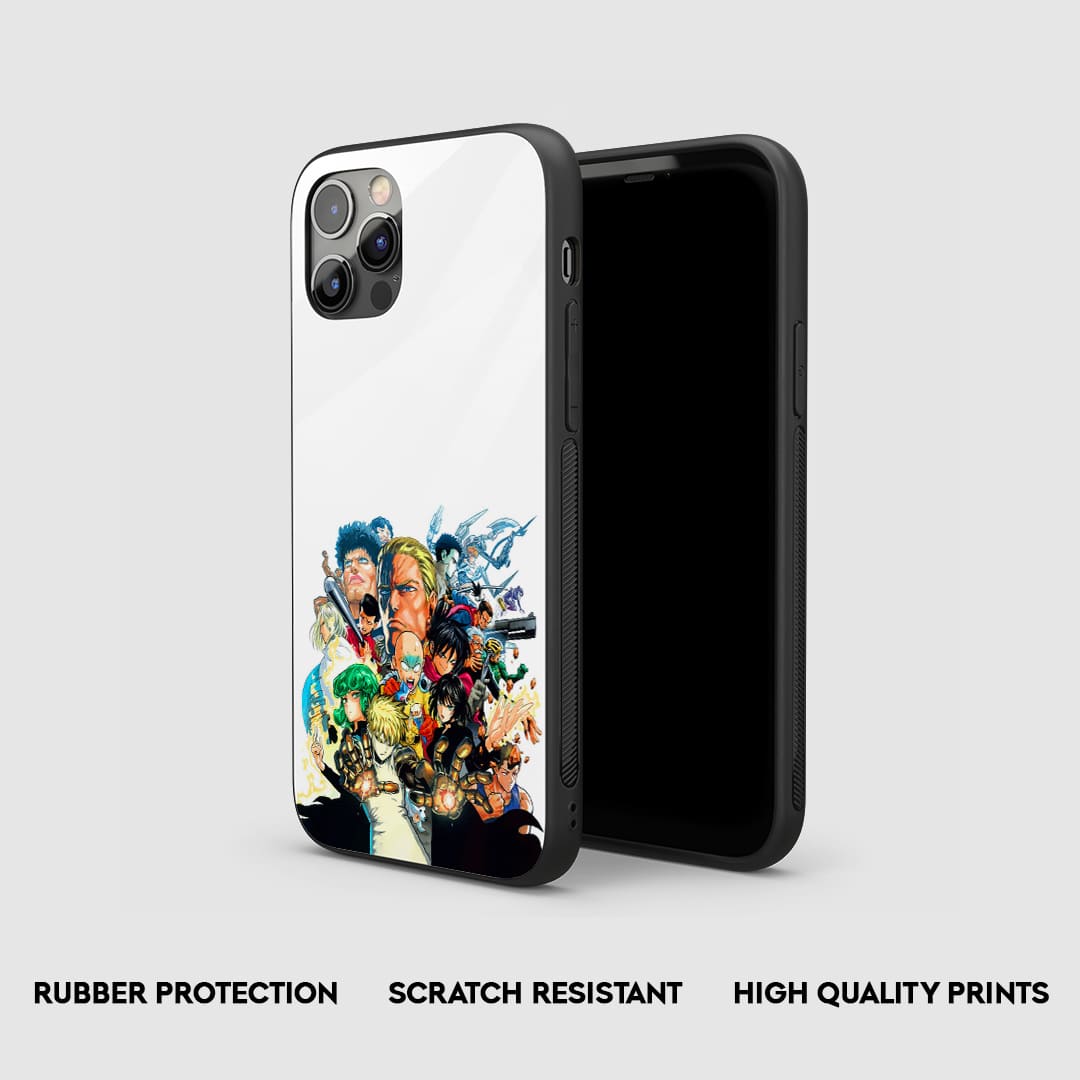 One Punch Man White Silicone Armored Phone Case