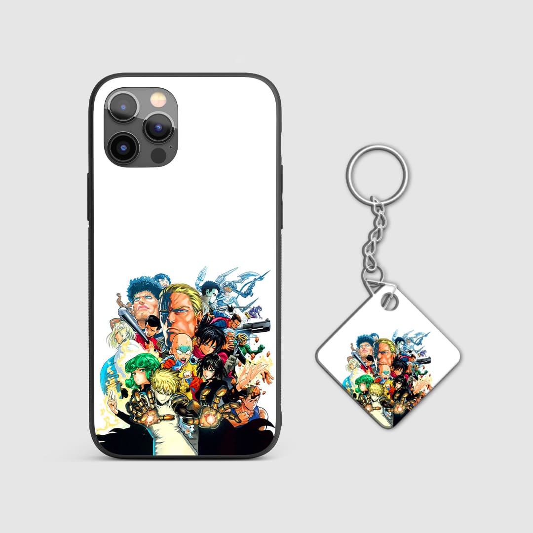 One Punch Man White Silicone Armored Phone Case