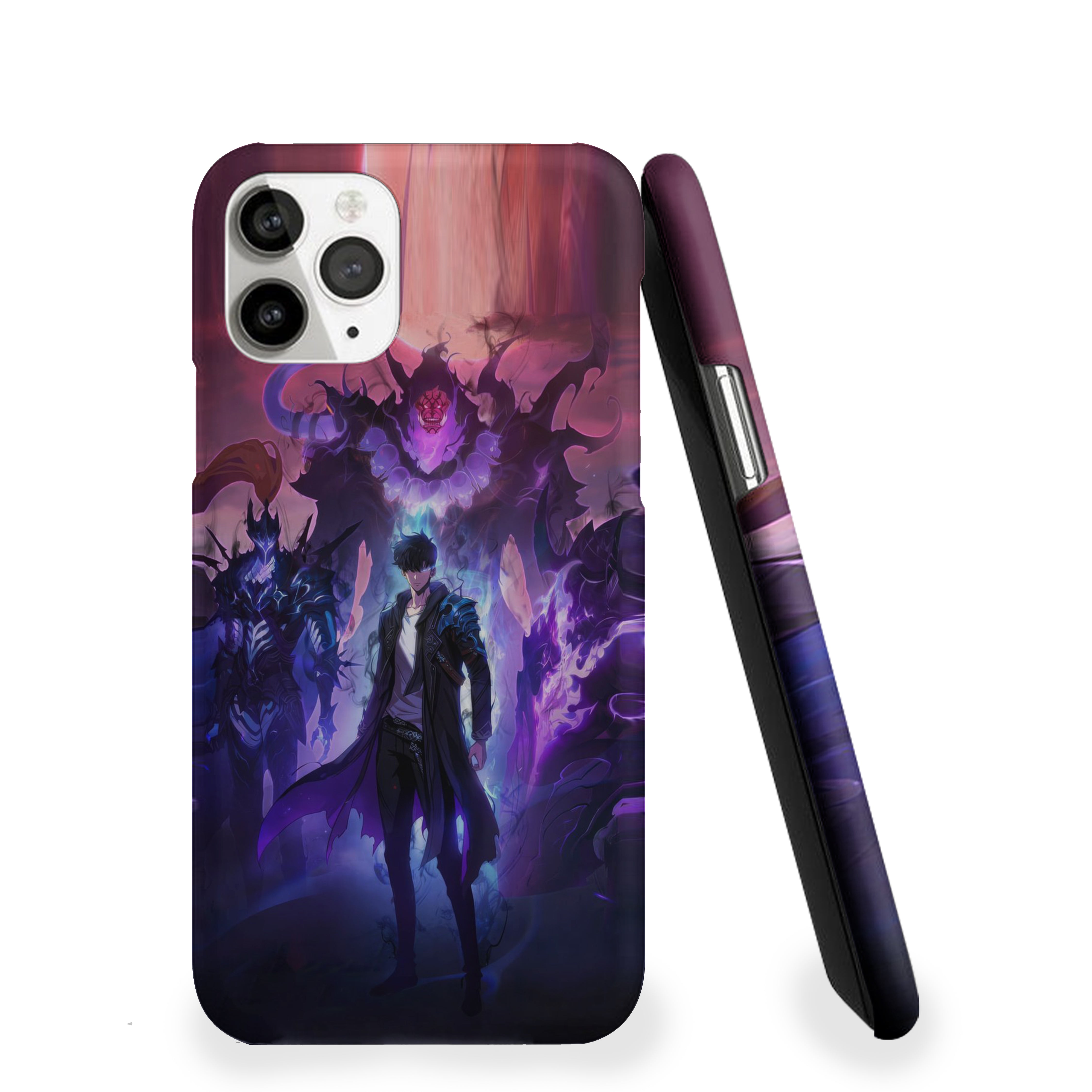 Solo Leveling in black coat with a stylish collar Phone Cover