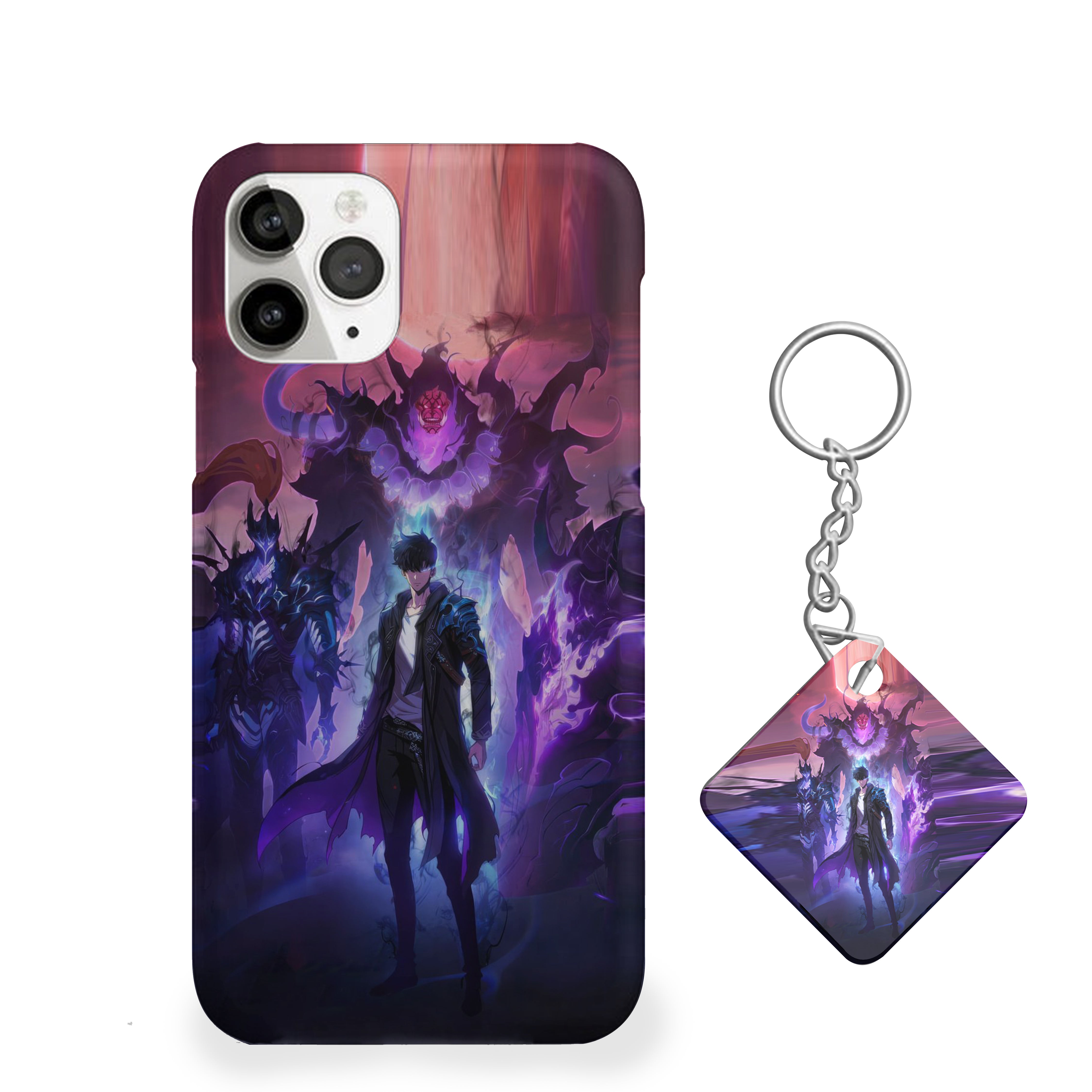 Solo Leveling in black coat with a stylish collar Phone Cover