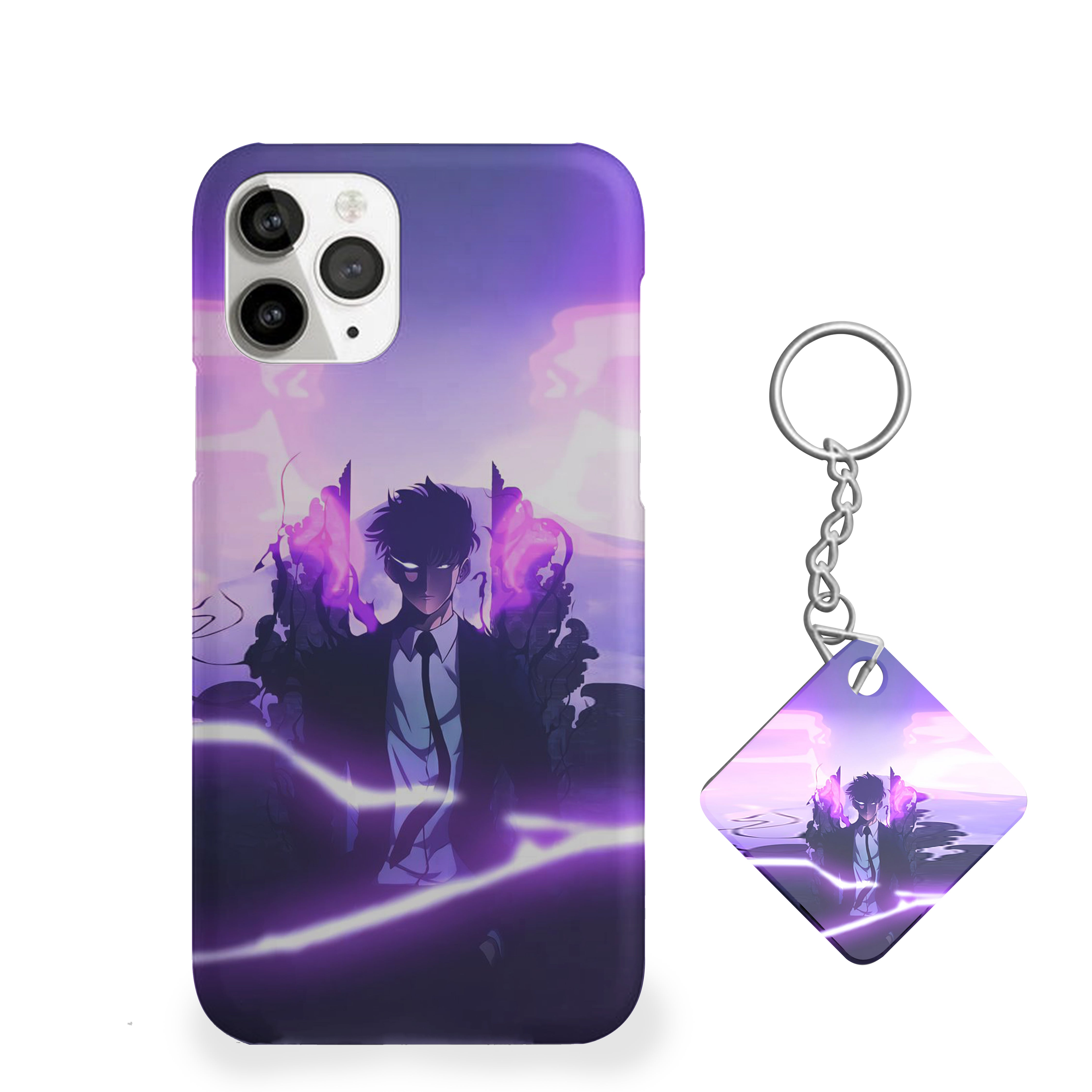 Solo Leveling purple energy blasts in both hands Phone Cover