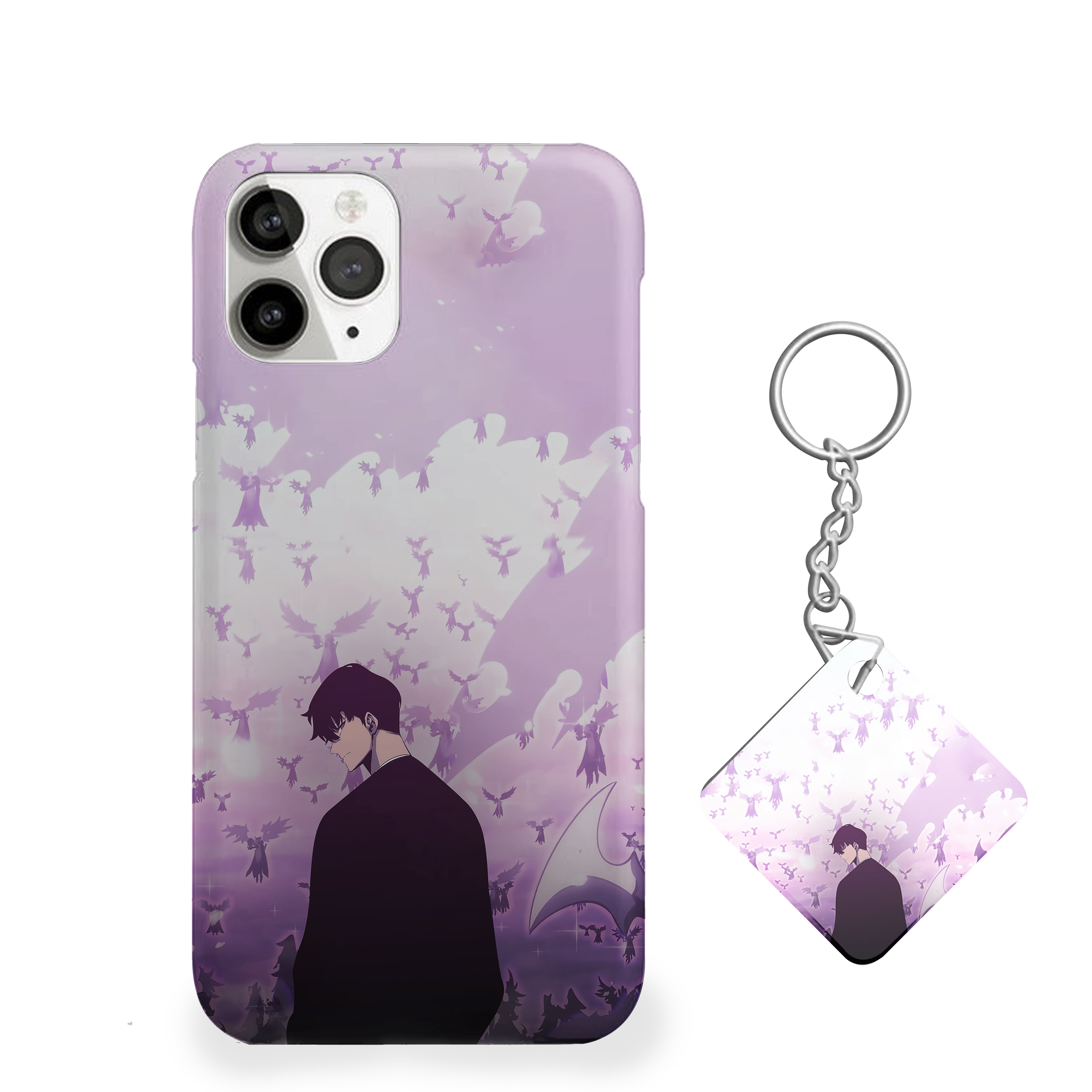 Solo Leveling with many silhouettes of birds Phone Cover