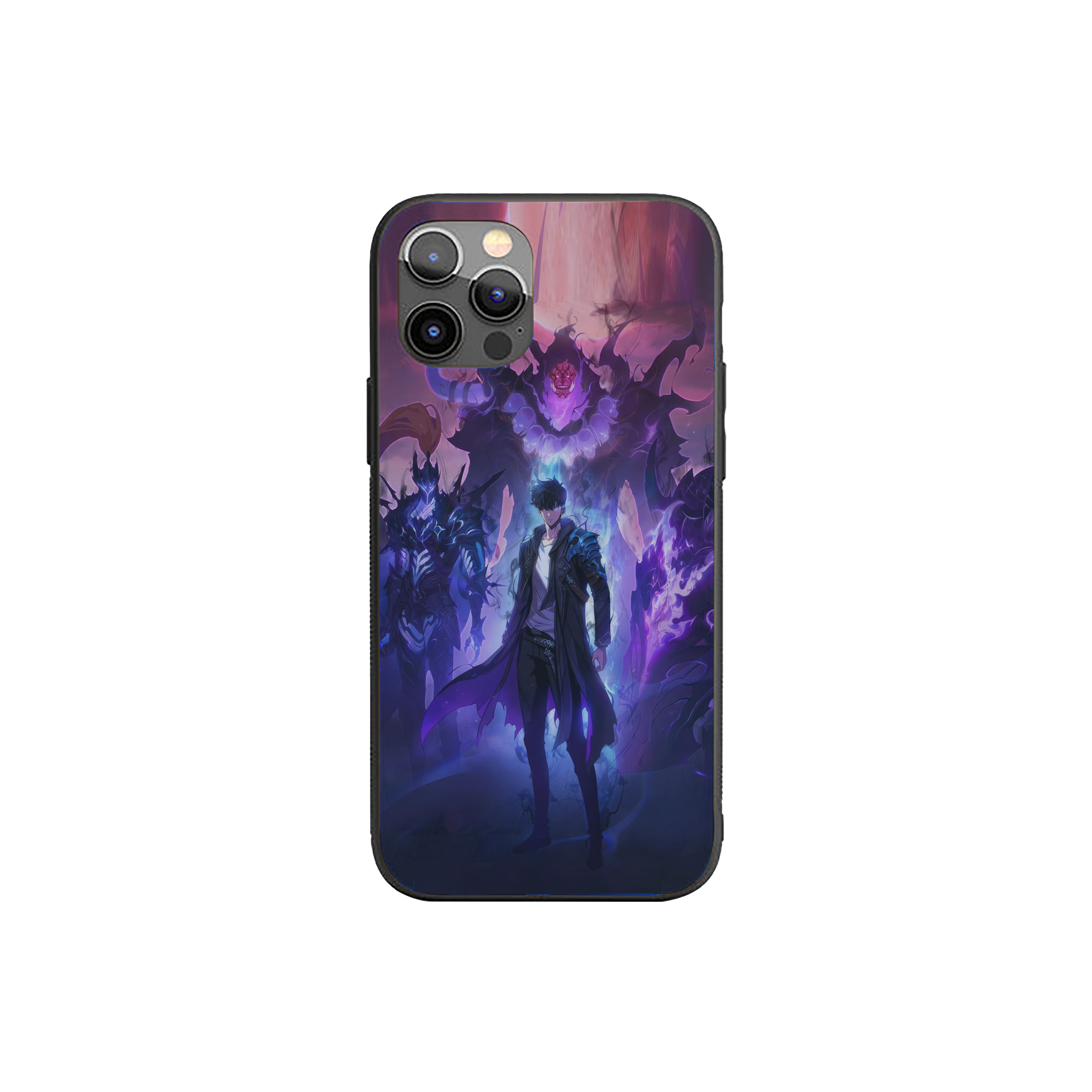 Solo Leveling Black Coat with a stylish collar Silicone Armored Phone Case